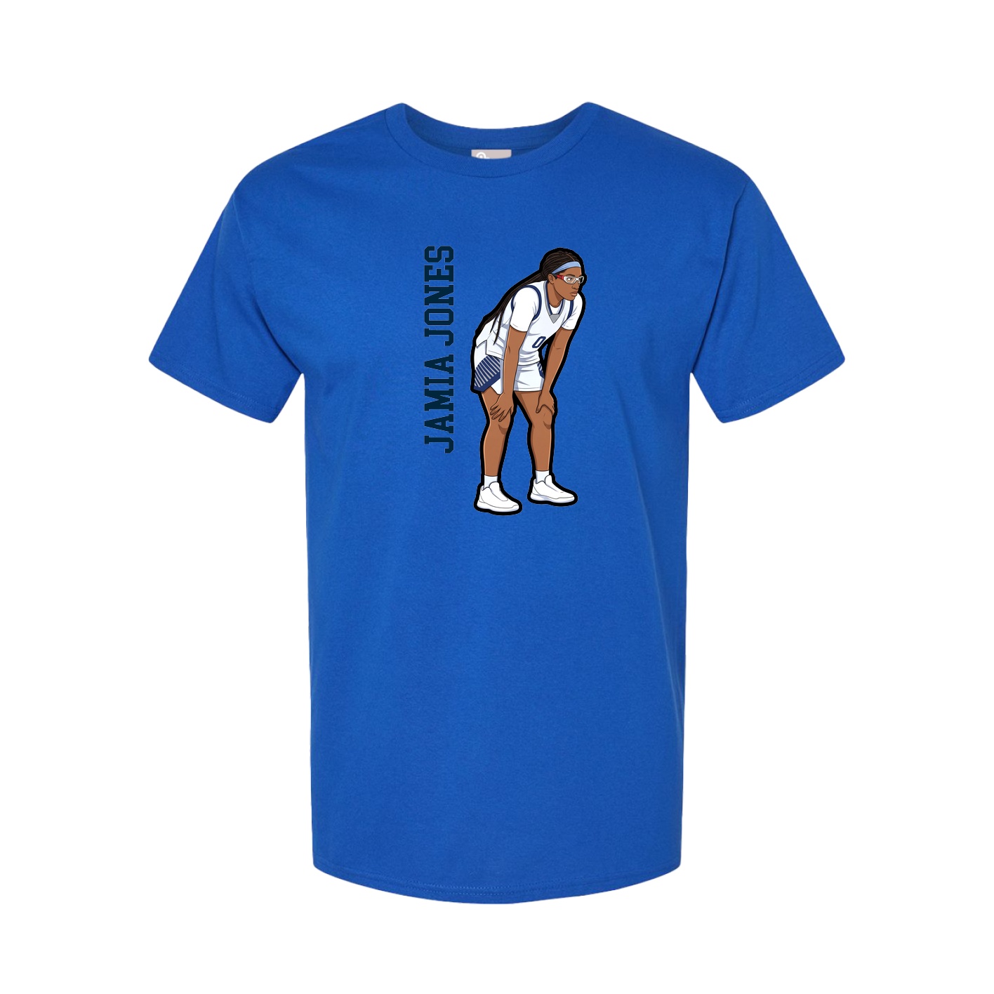 Youth Tee — Name Vertical in Royal