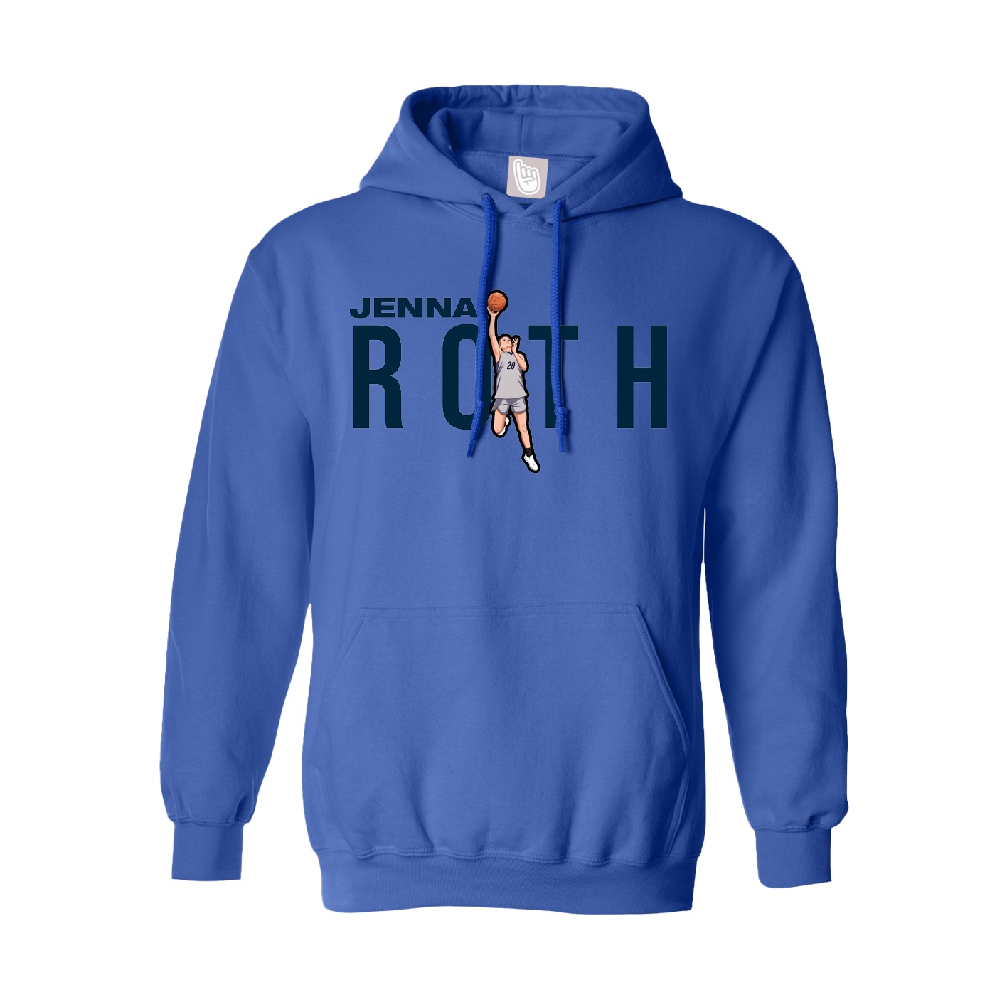 Youth Hoodie — Player Name in Royal