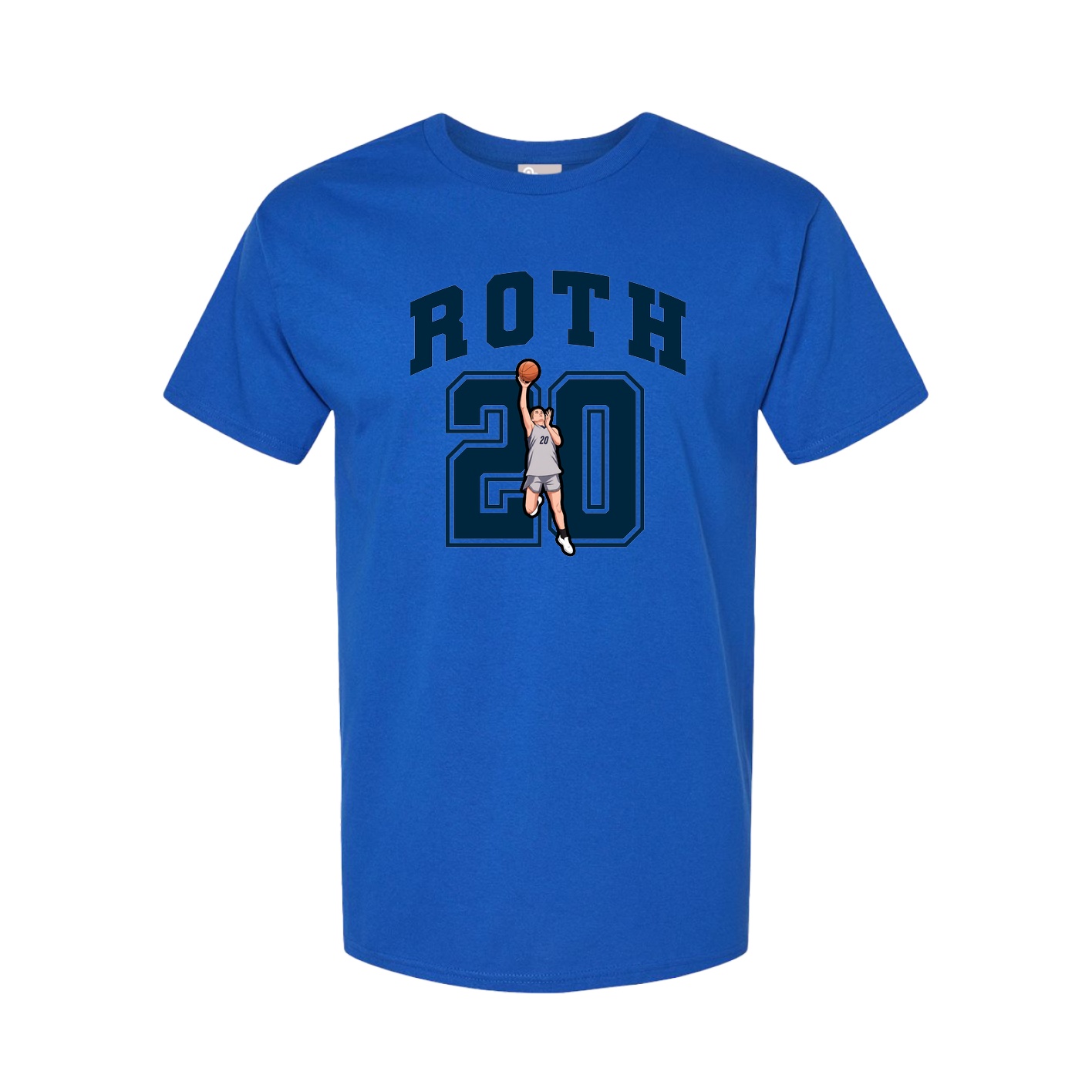 Youth Tee — Number in Royal
