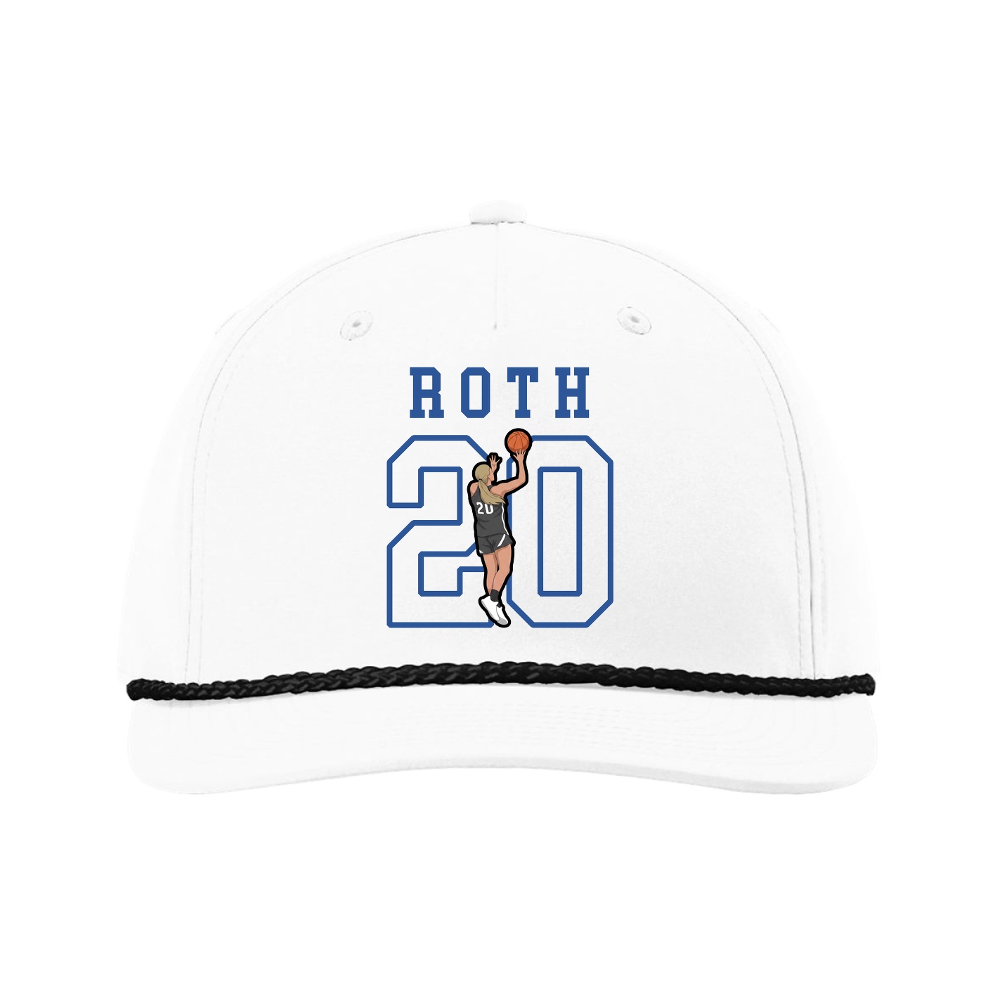 Five-Panel Classic Rope Cap — Shirsey in White