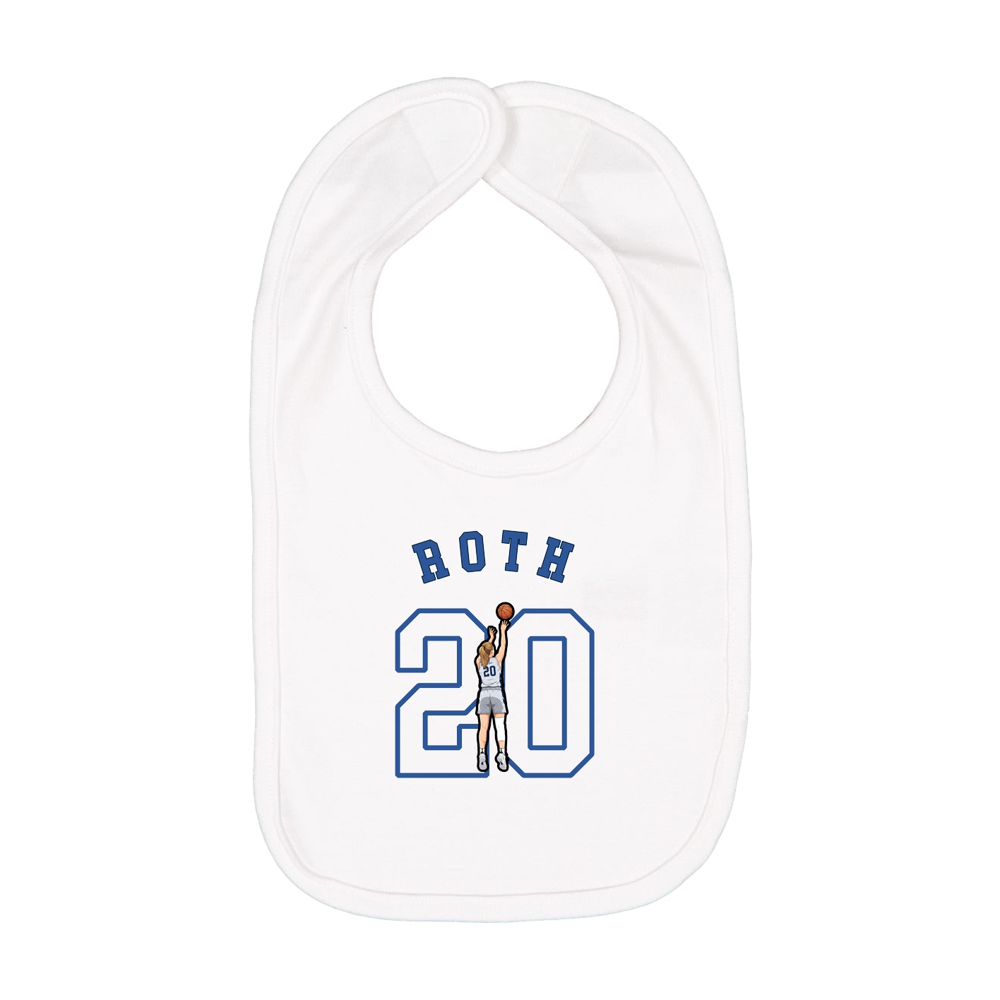 Infant Bib — Shirsey Arch in White