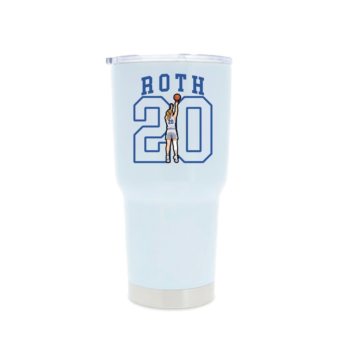 30oz Stainless Steel Tumbler — Shirsey in White