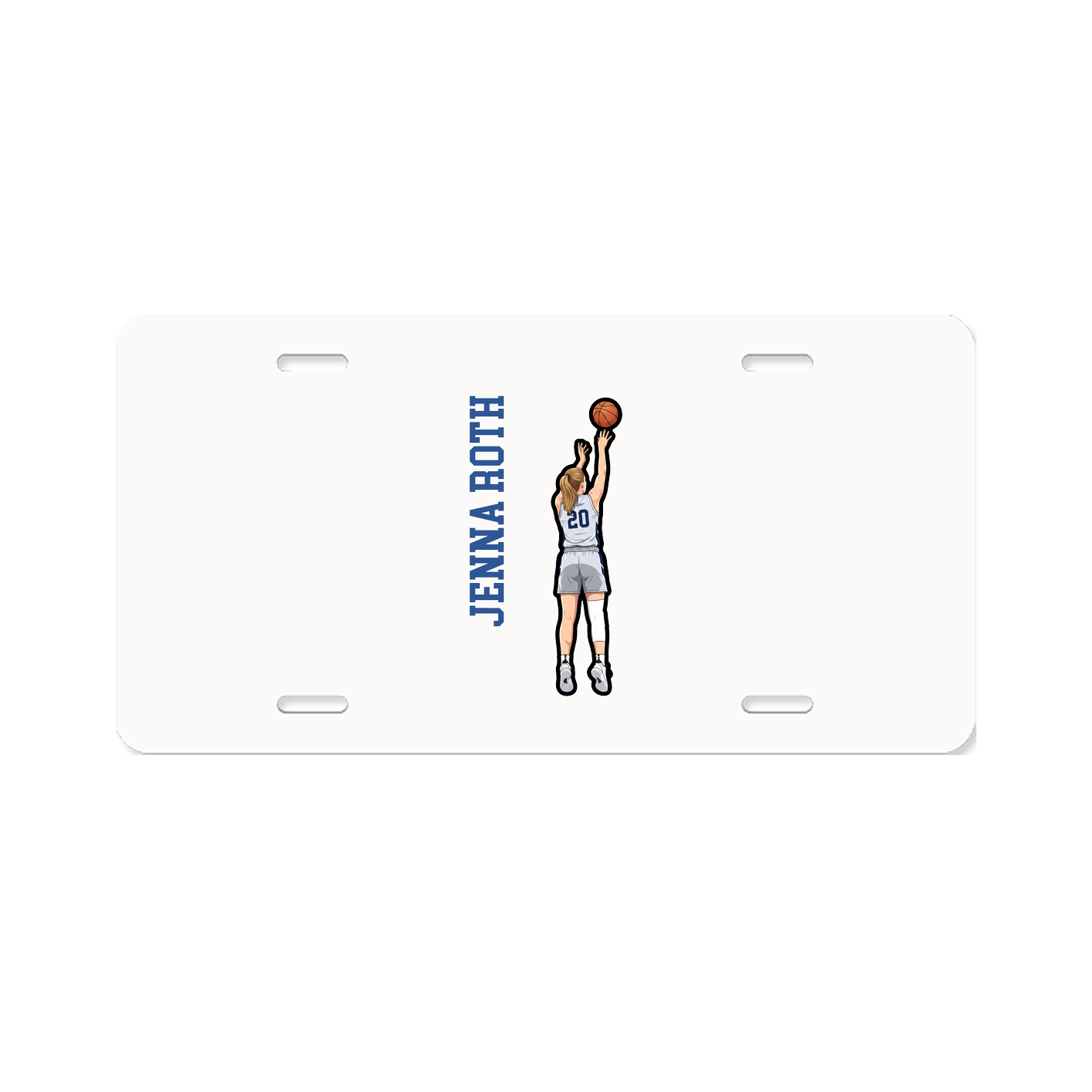License Plate — Name Vertical in Classic