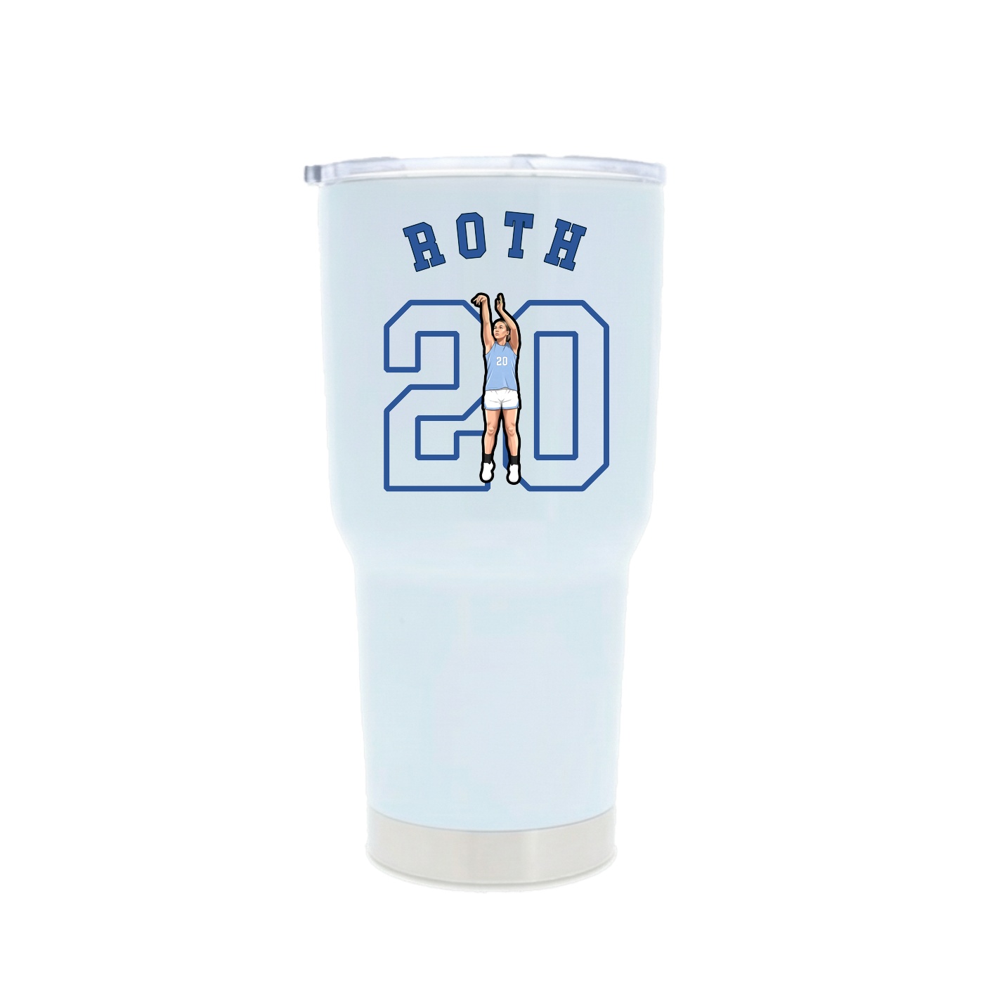 30oz Stainless Steel Tumbler — Shirsey Arch in White