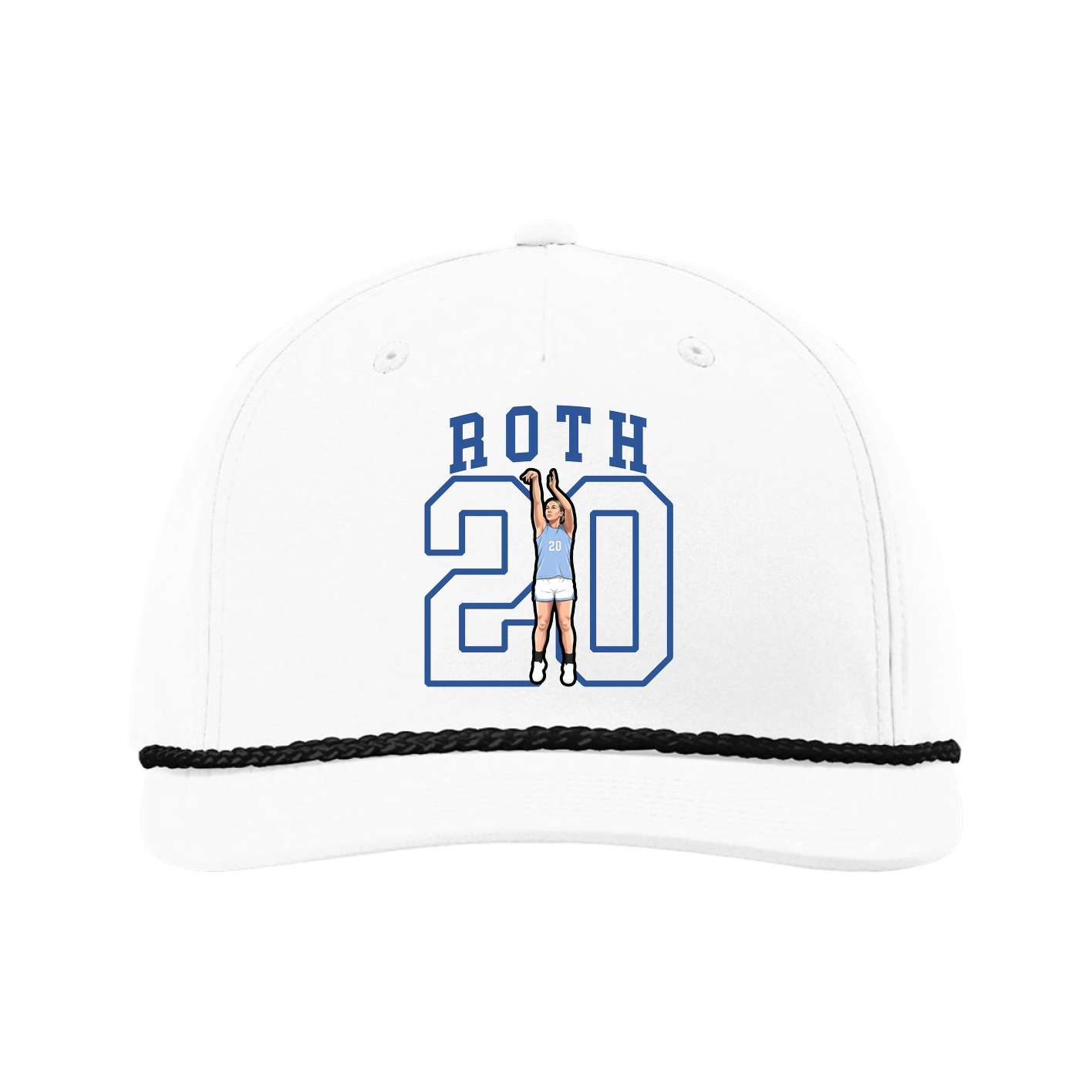 Five-Panel Classic Rope Cap — Shirsey in White