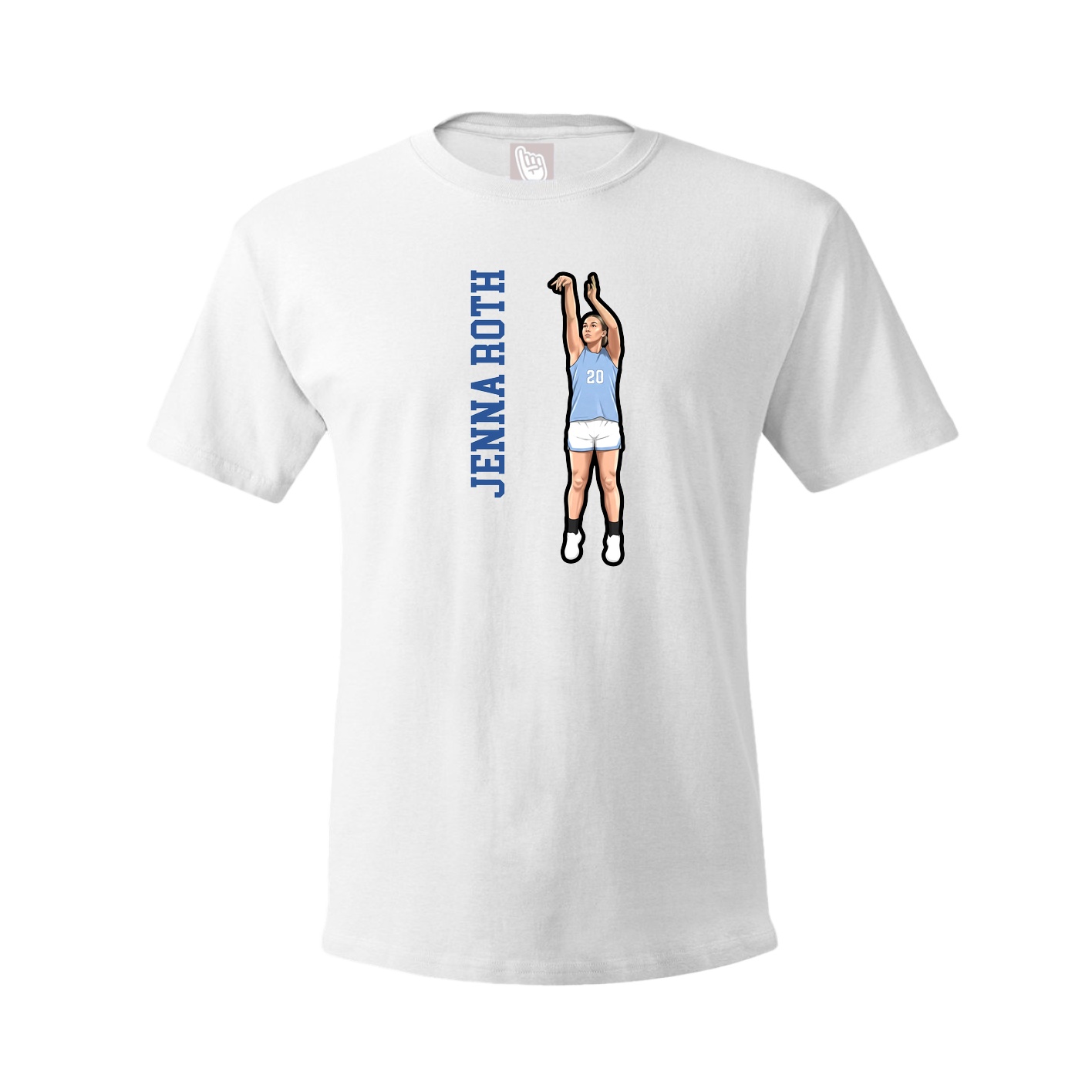Tee — Name Vertical in White