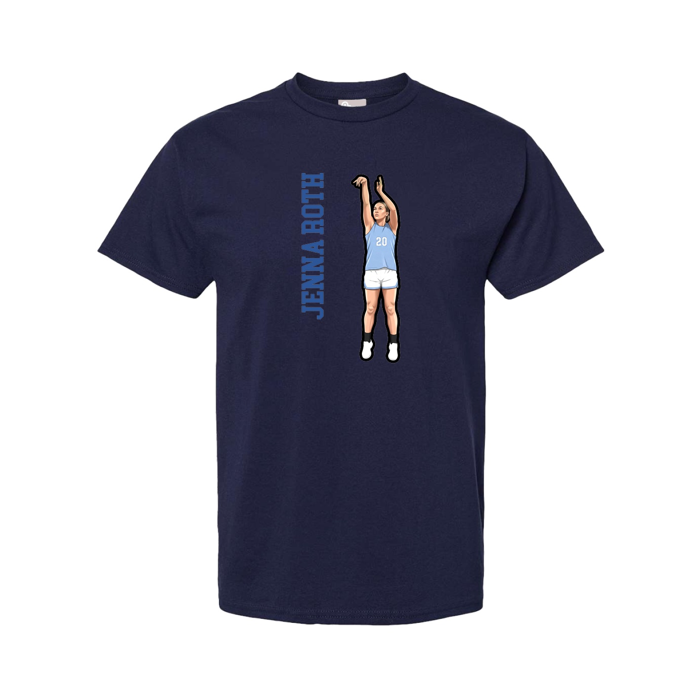 Youth Tee — Name Vertical in Navy
