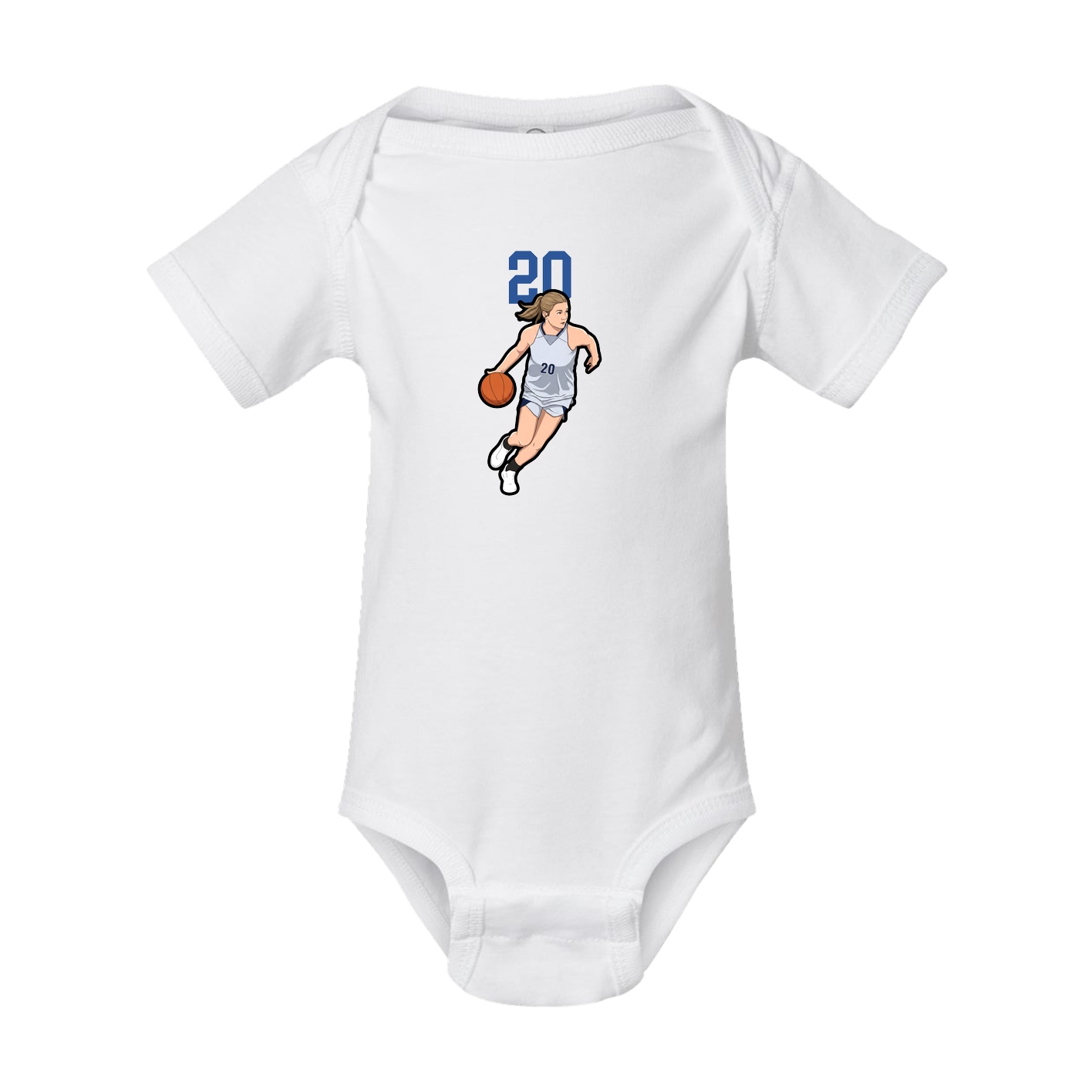 Baby Onesie — Number Top in White