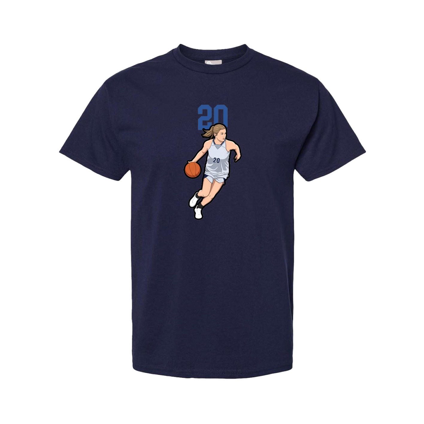 Youth Tee — Number Top in Navy