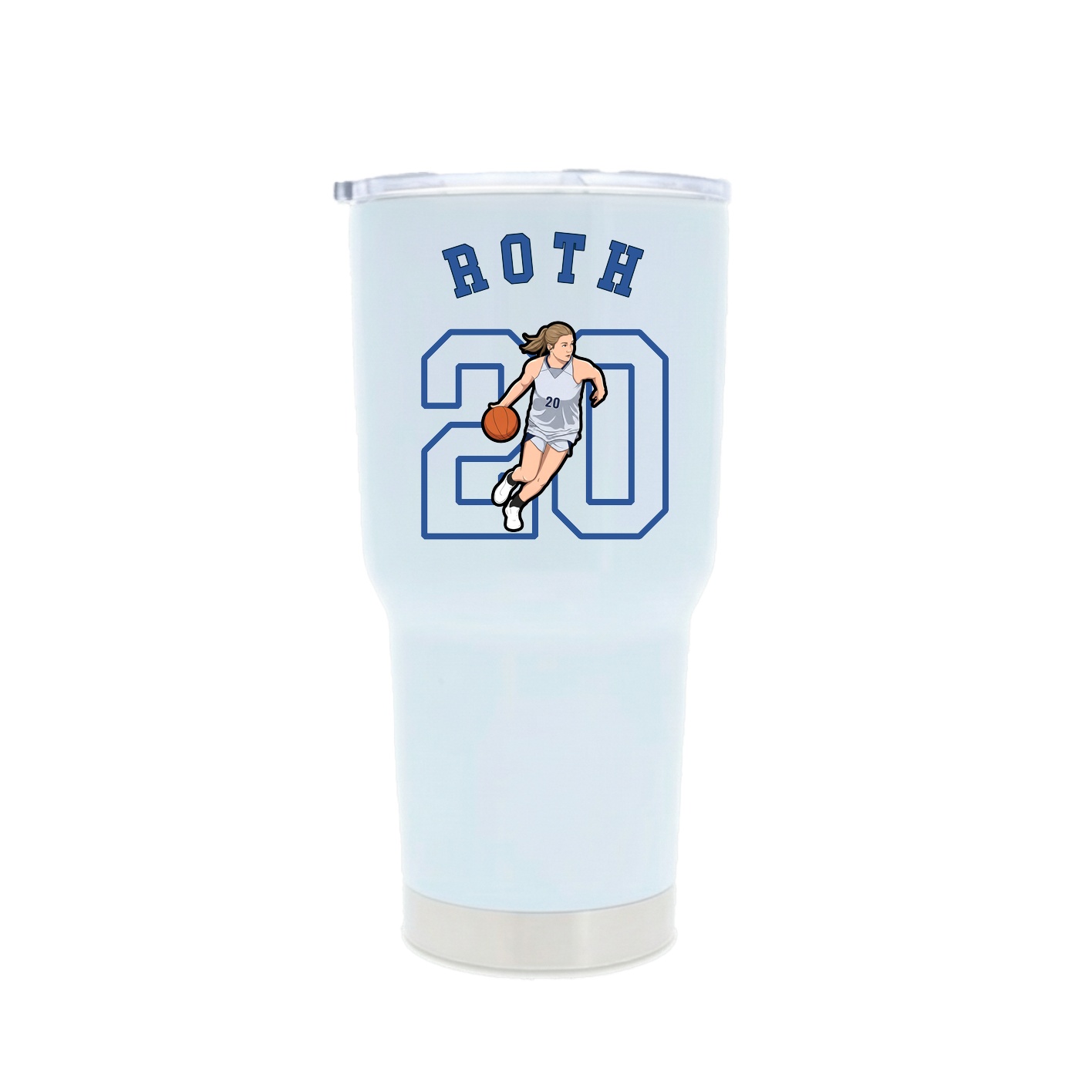 30oz Stainless Steel Tumbler — Shirsey Arch in White
