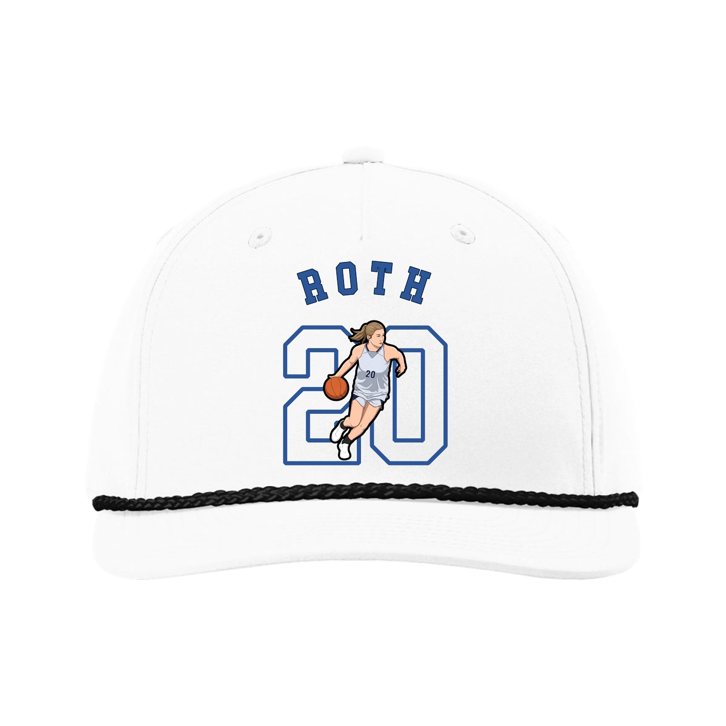 Five-Panel Classic Rope Cap — Shirsey Arch in White
