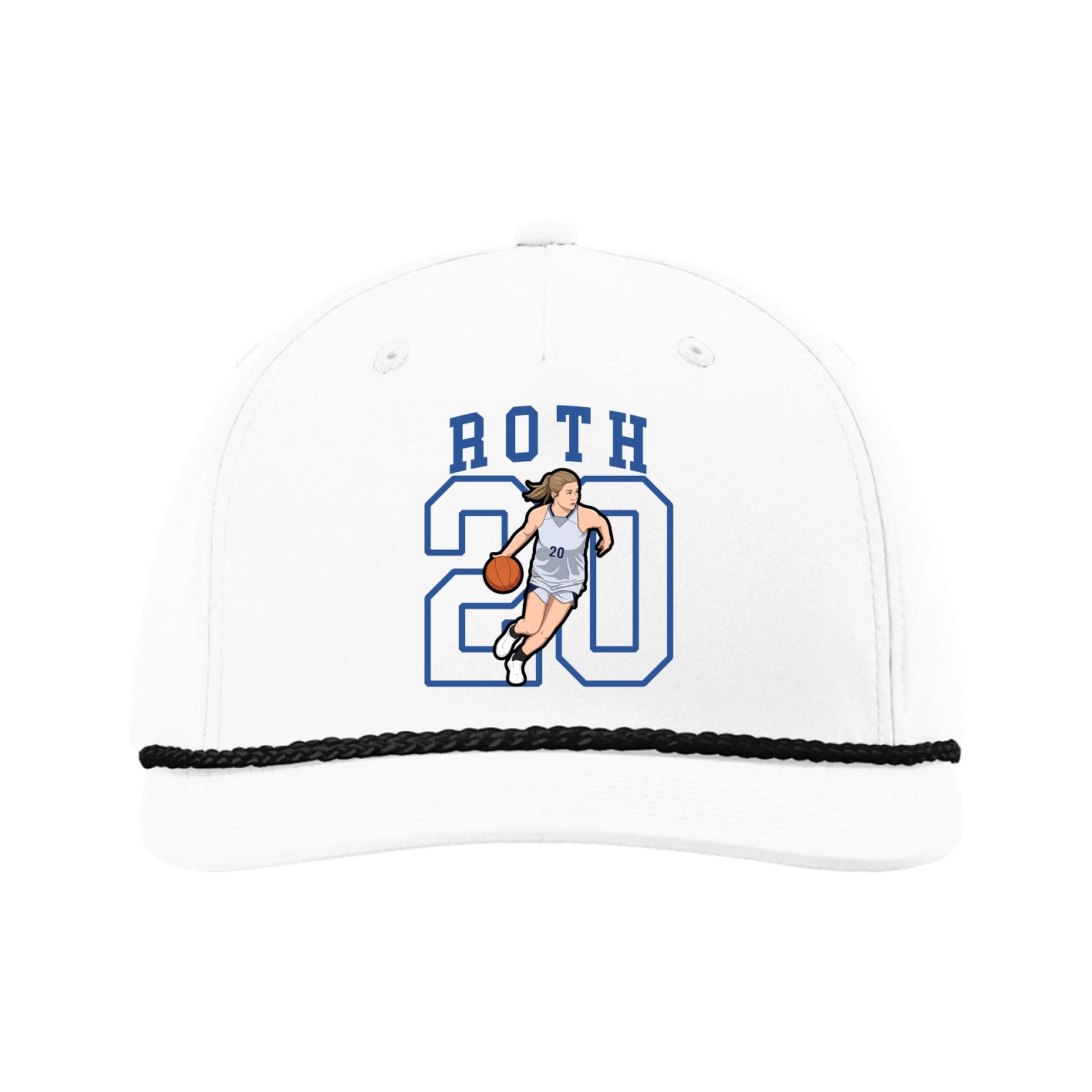 Five-Panel Classic Rope Cap — Shirsey in White