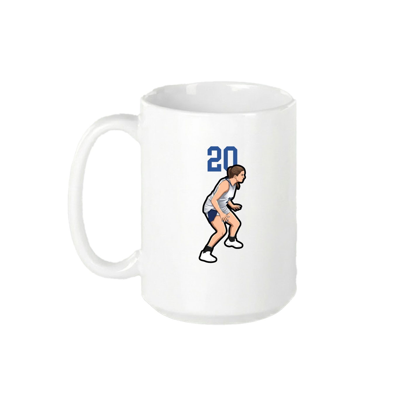 15oz Coffee Mug — Number Top in White