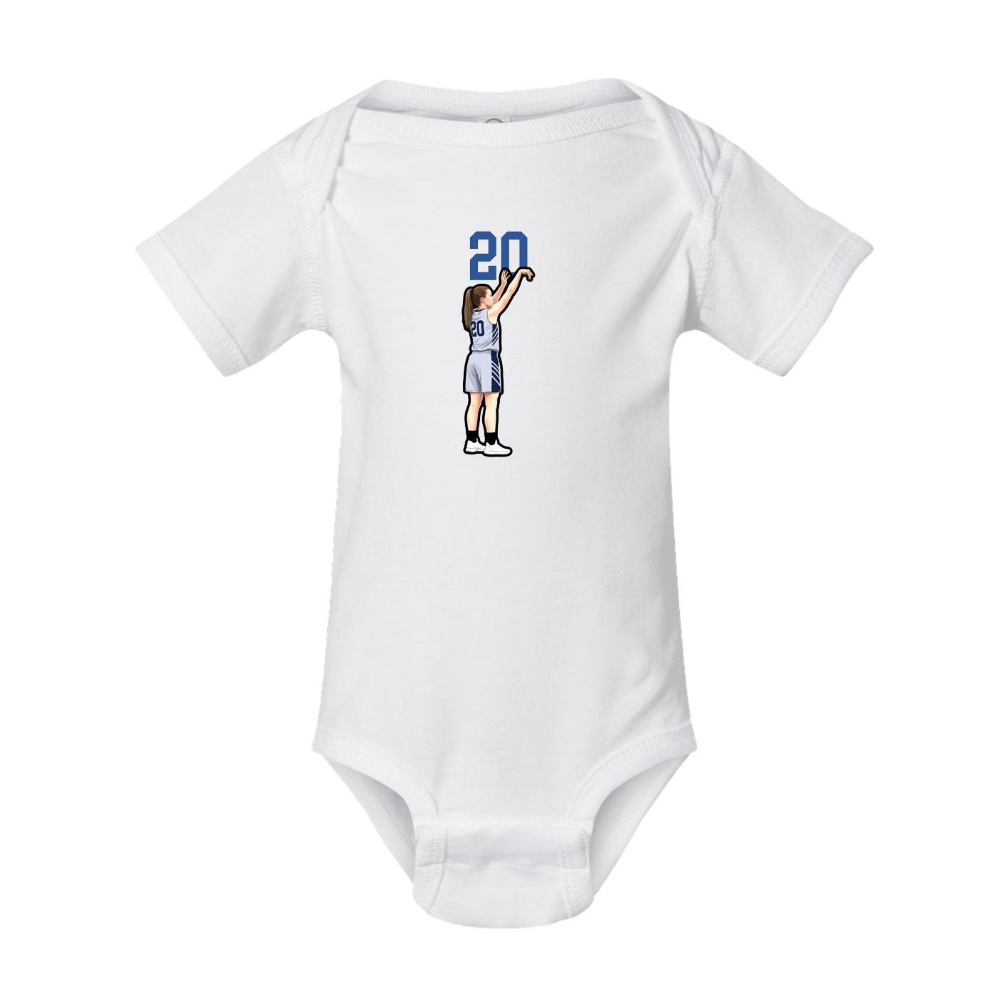 Baby Onesie — Number Top in White