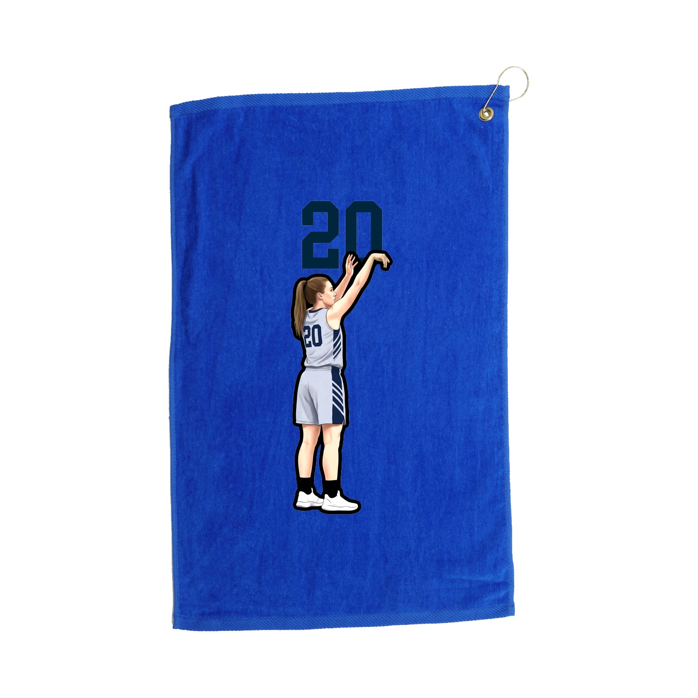 Golf Towel — Number Top in Royal
