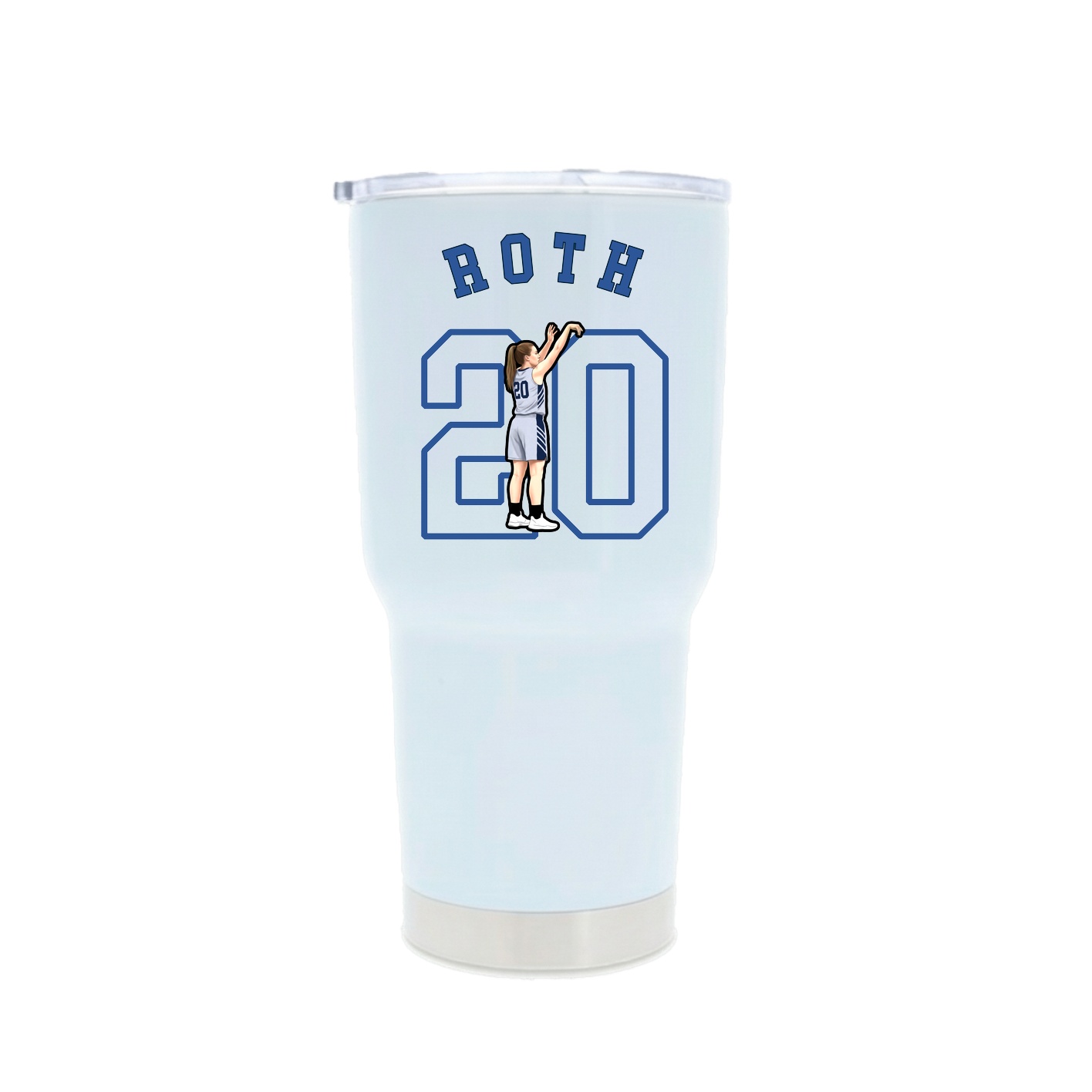 30oz Stainless Steel Tumbler — Shirsey Arch in White