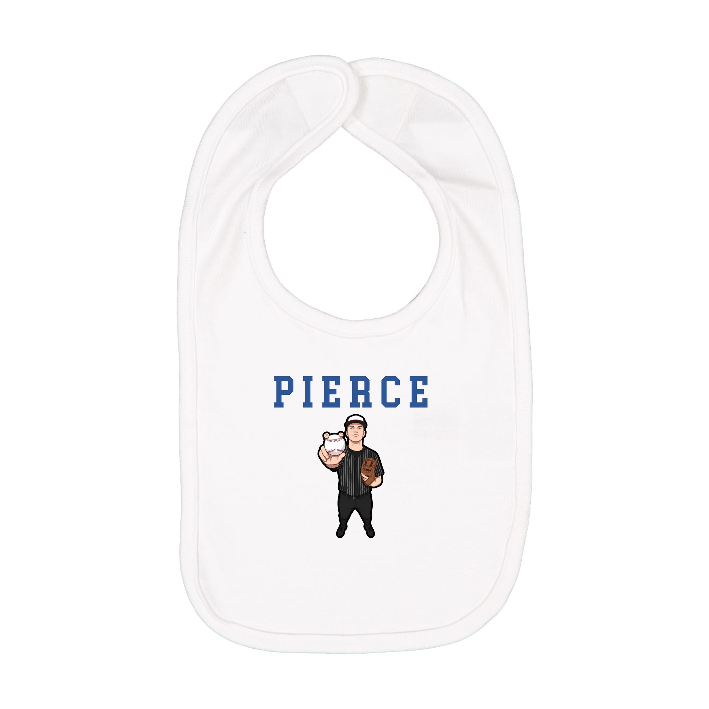 Infant Bib — Shirsey in White