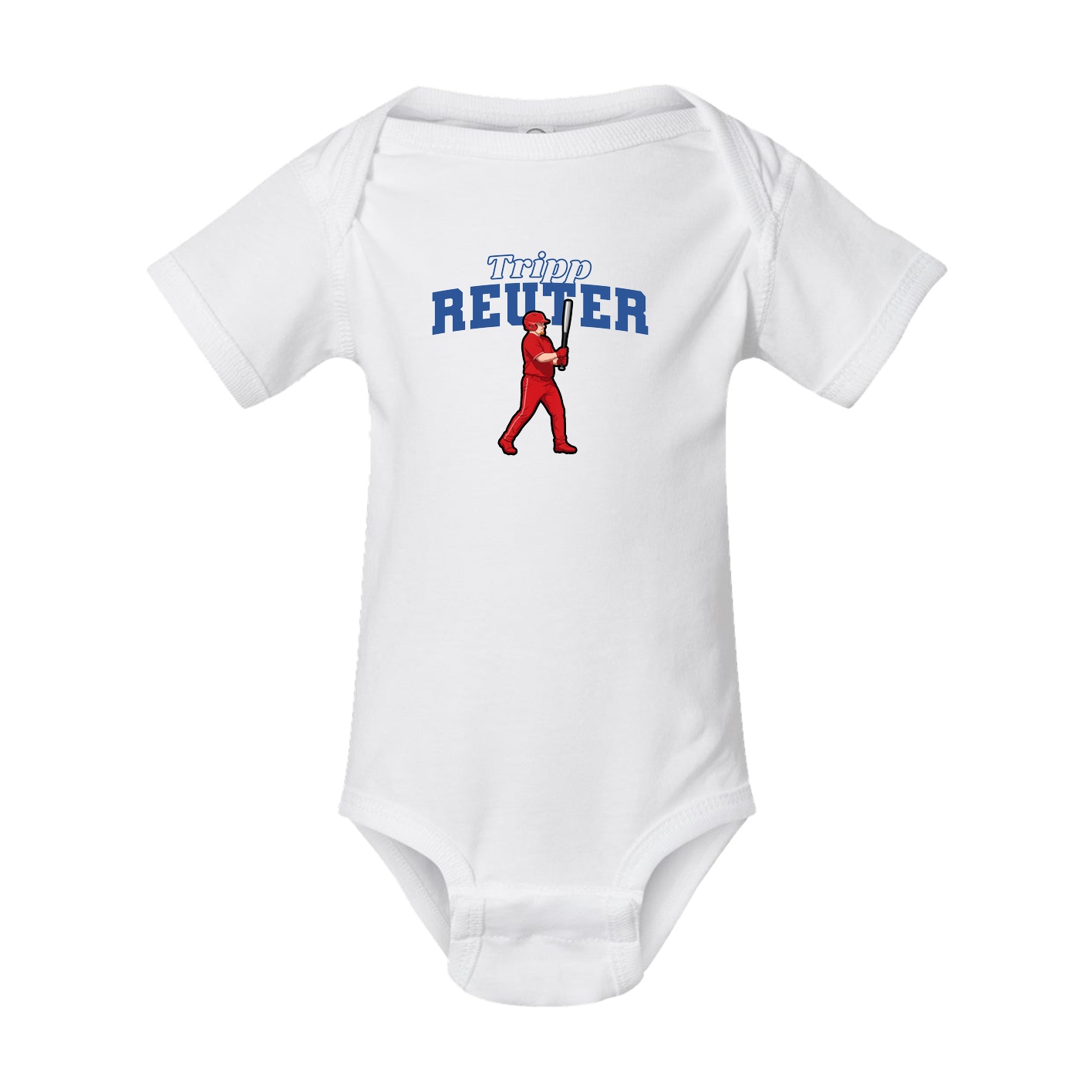 Baby Onesie — Name Arch in White