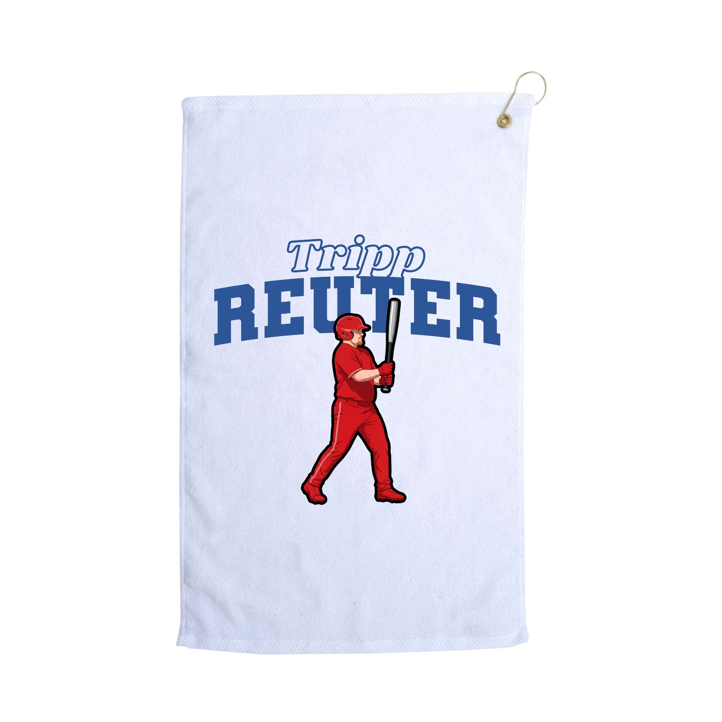 Golf Towel — Name Arch in White