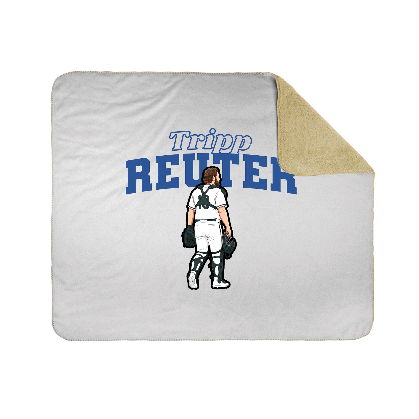 Throw Blanket — Name Arch in White