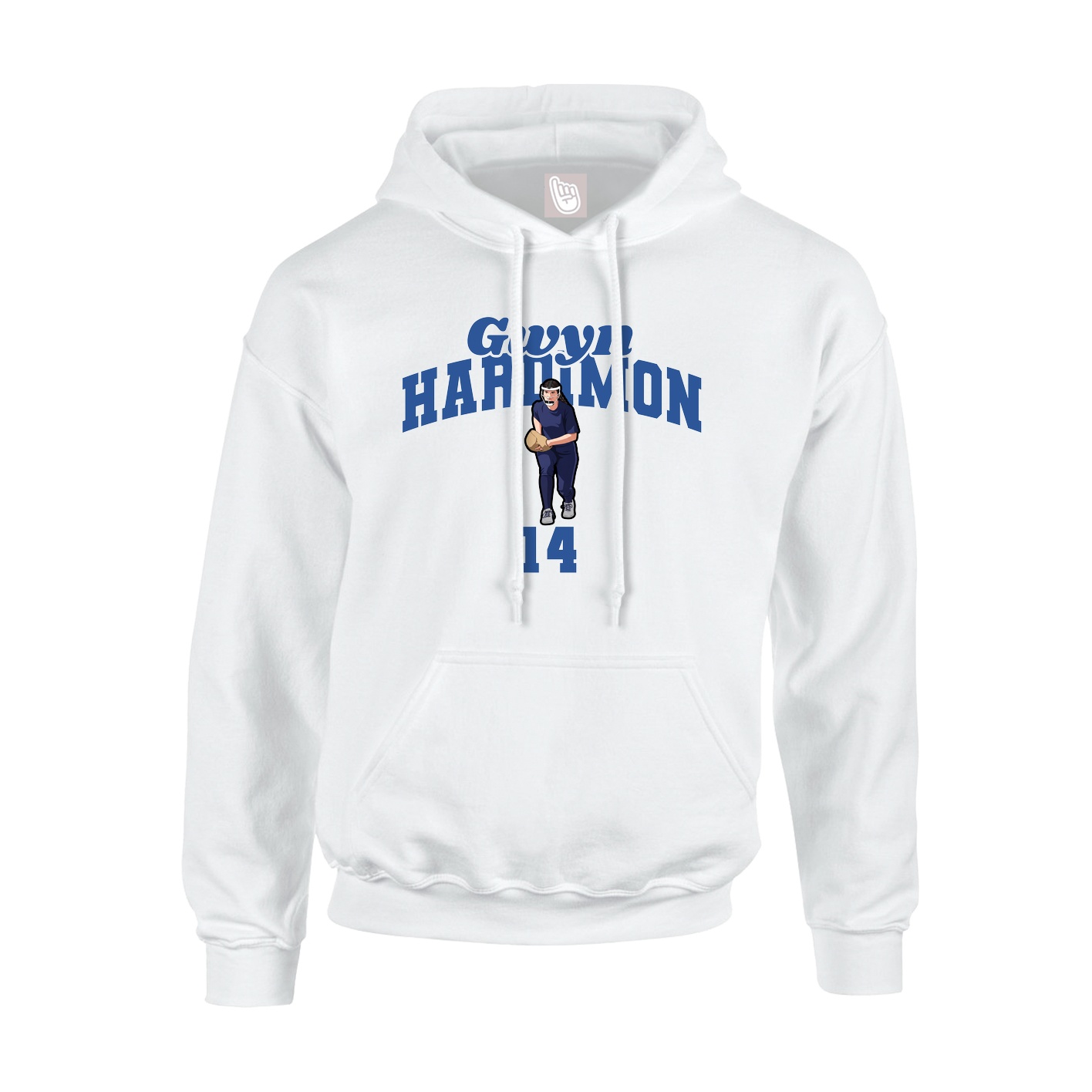 Youth Hoodie — Signature Arch in White