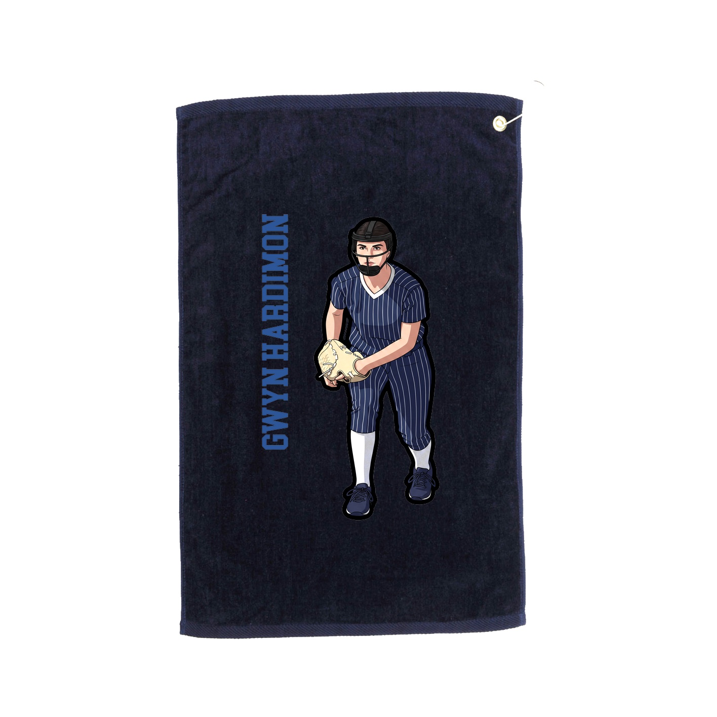 Golf Towel — Name Vertical in Navy