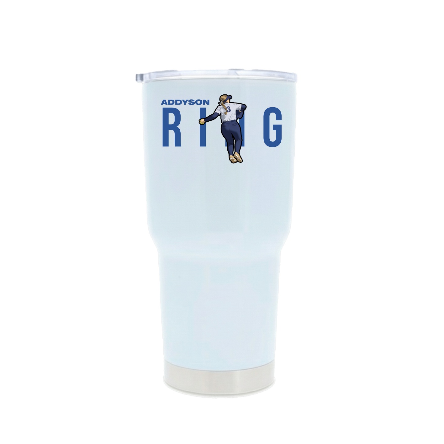 30oz Stainless Steel Tumbler — Player Name in White