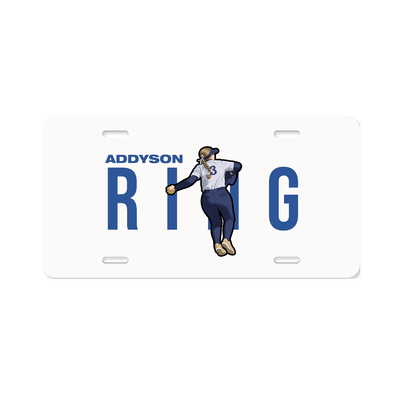 License Plate — Player Name in Classic