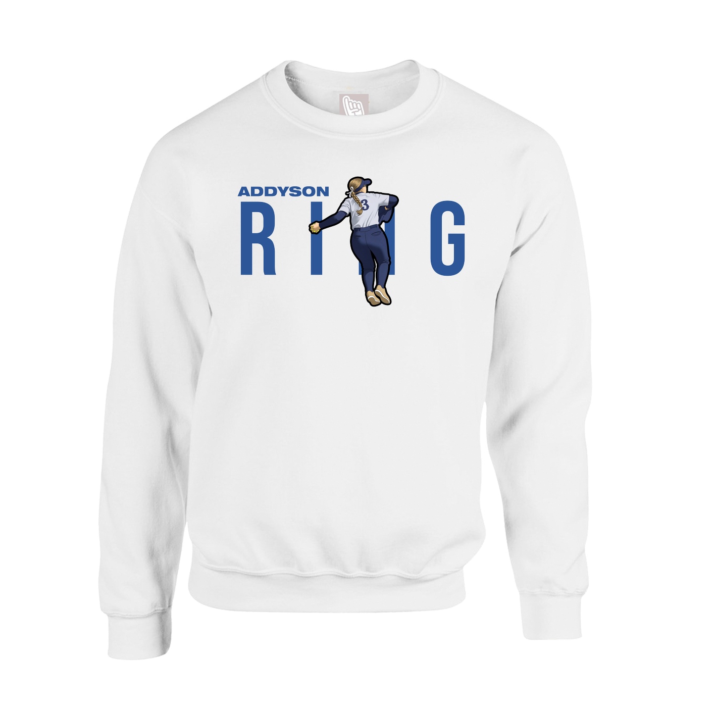 Fleece Crew — Player Name in White