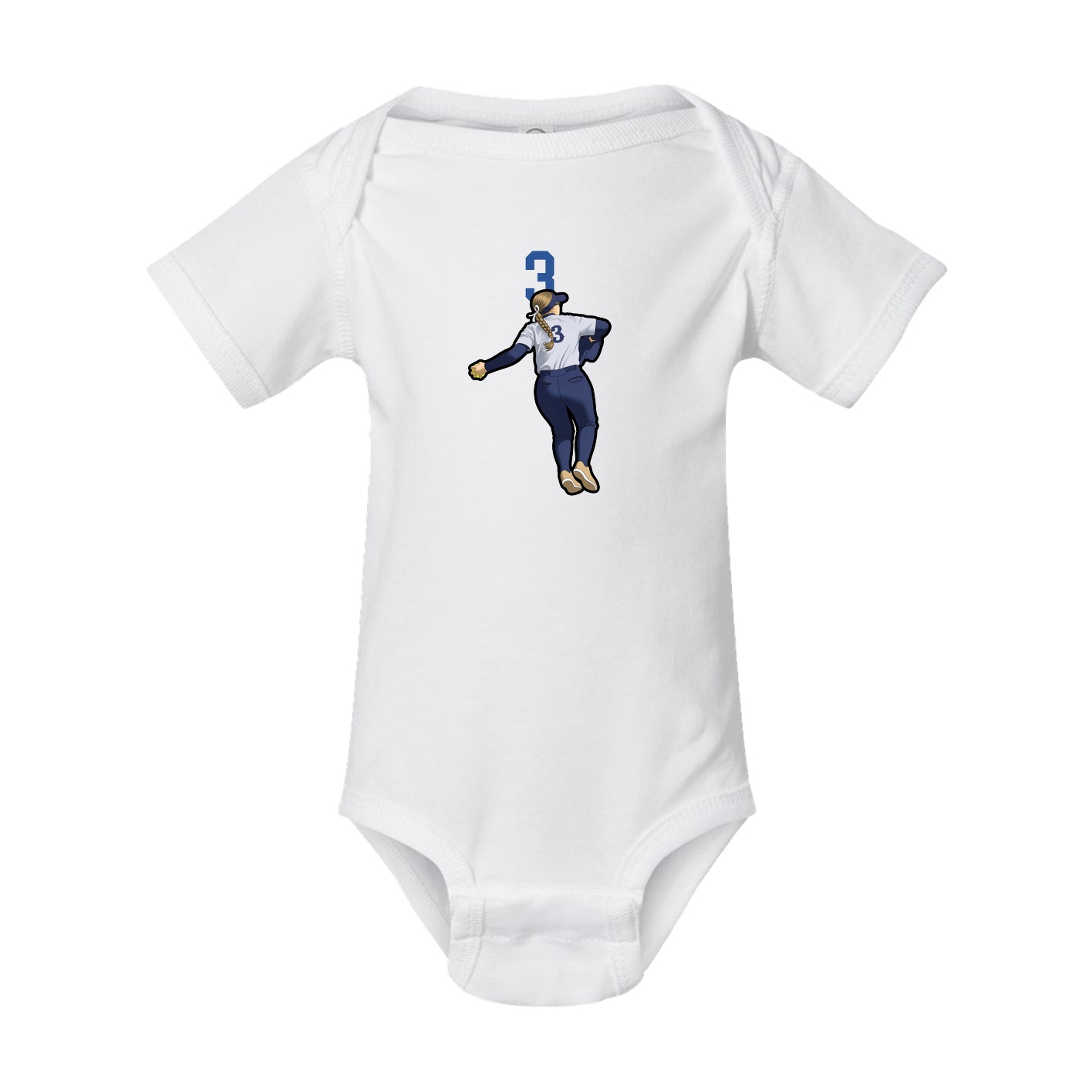 Baby Onesie — Number Top in White