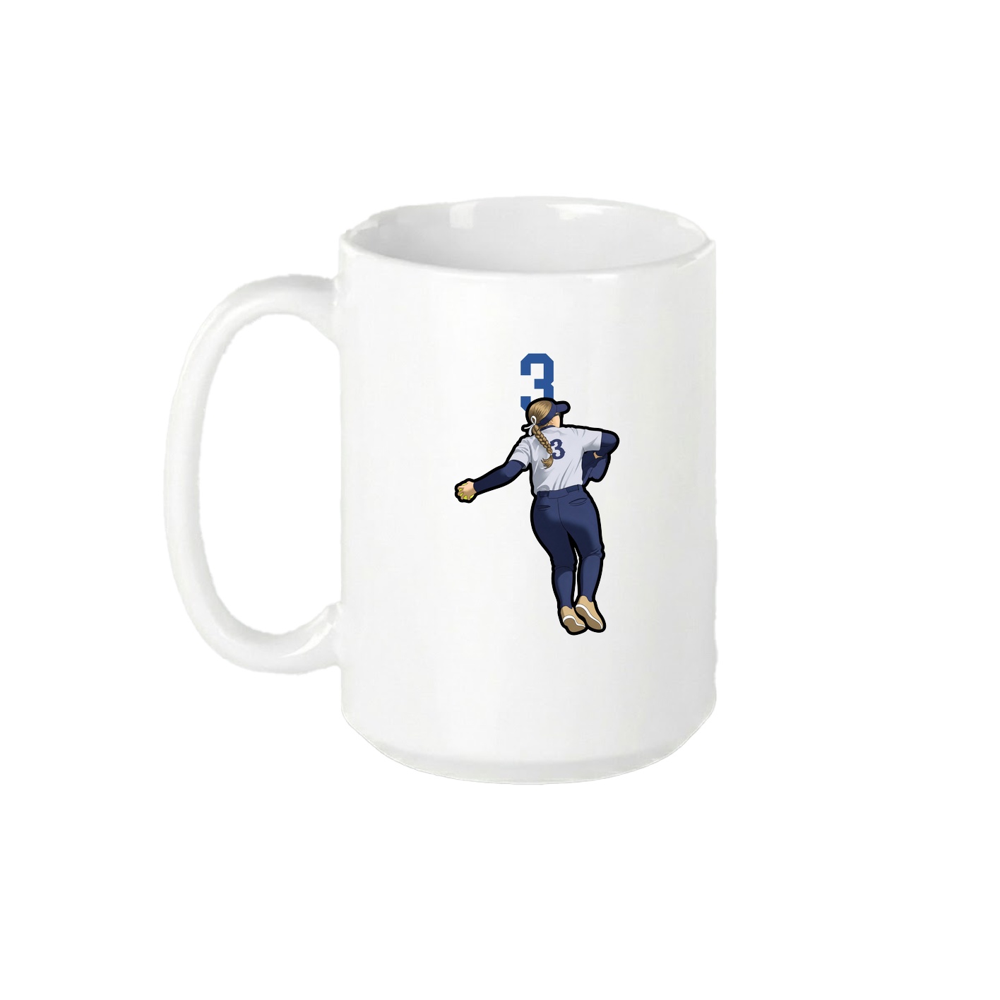 15oz Coffee Mug — Number Top in White
