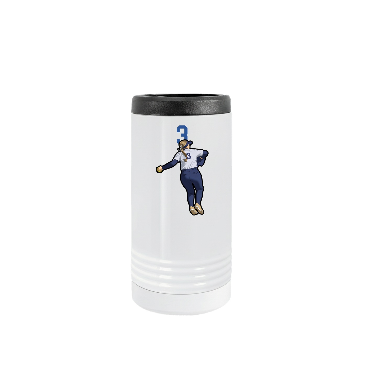 Slim Beverage Holder — Number Top in White
