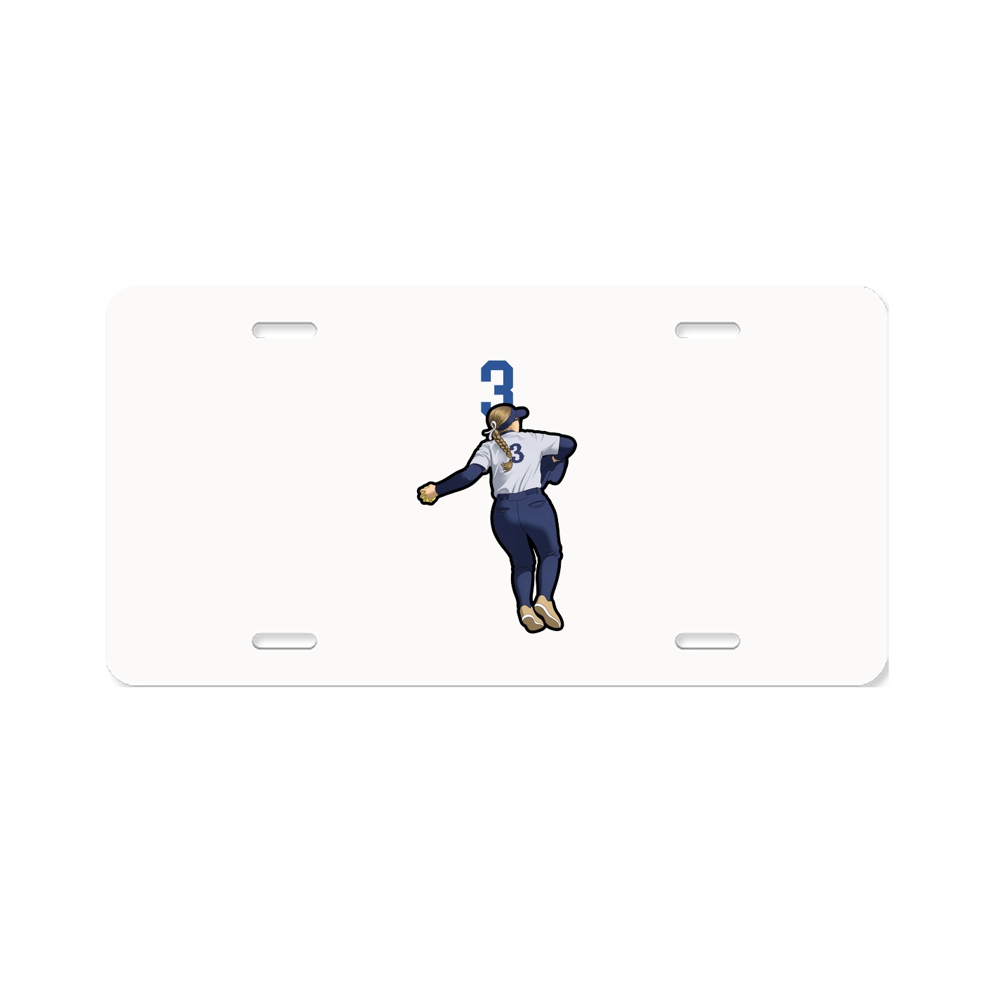 License Plate — Number Top in Classic
