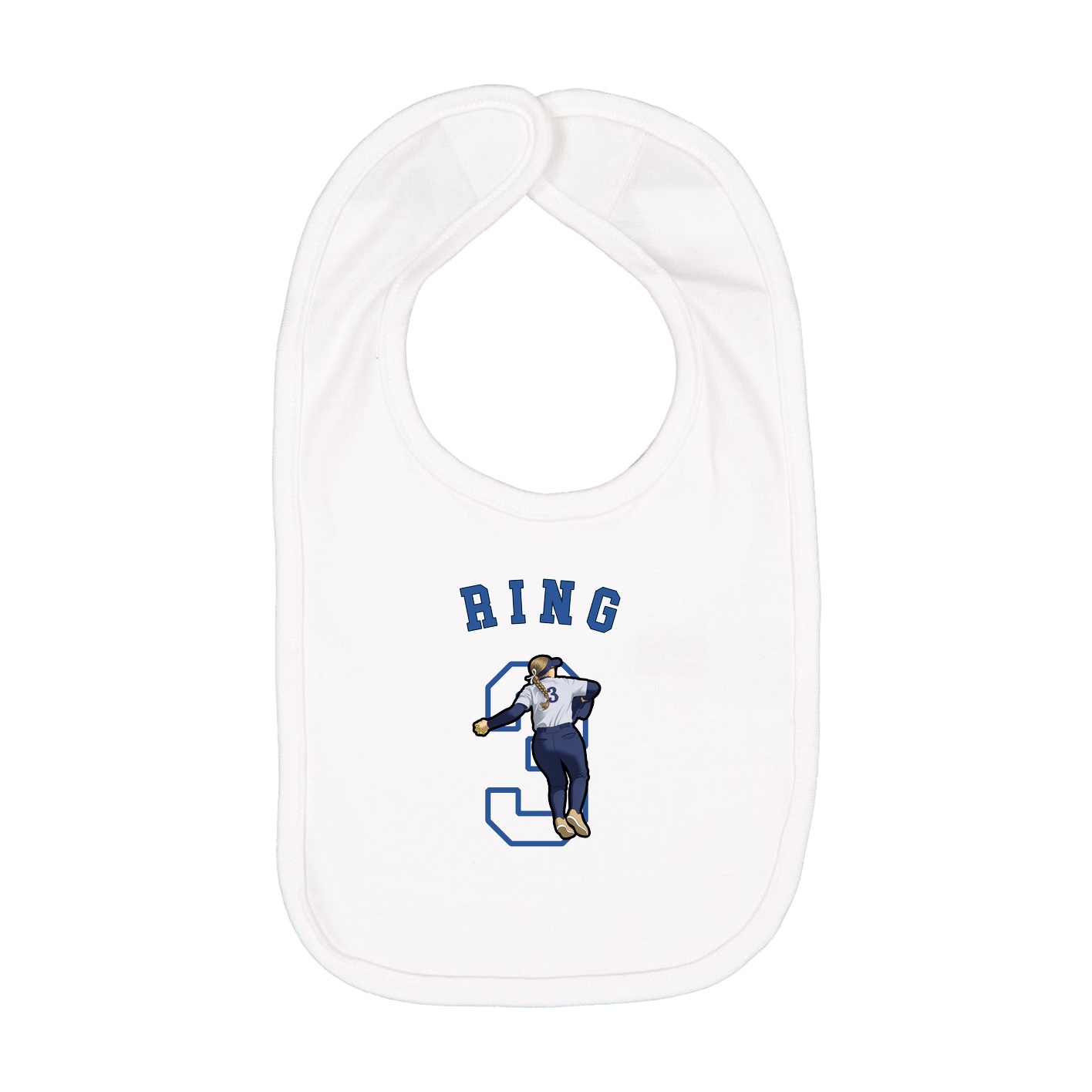 Infant Bib — Shirsey Arch in White