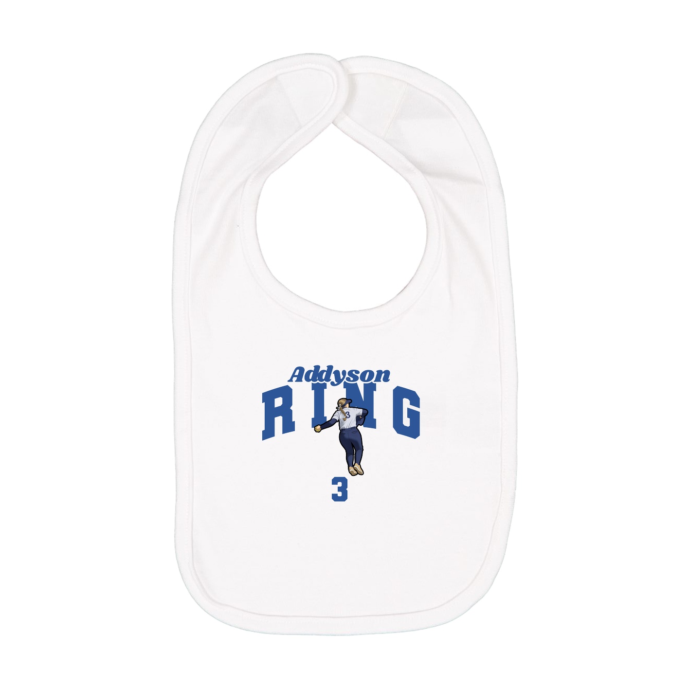 Infant Bib — Signature Arch in White