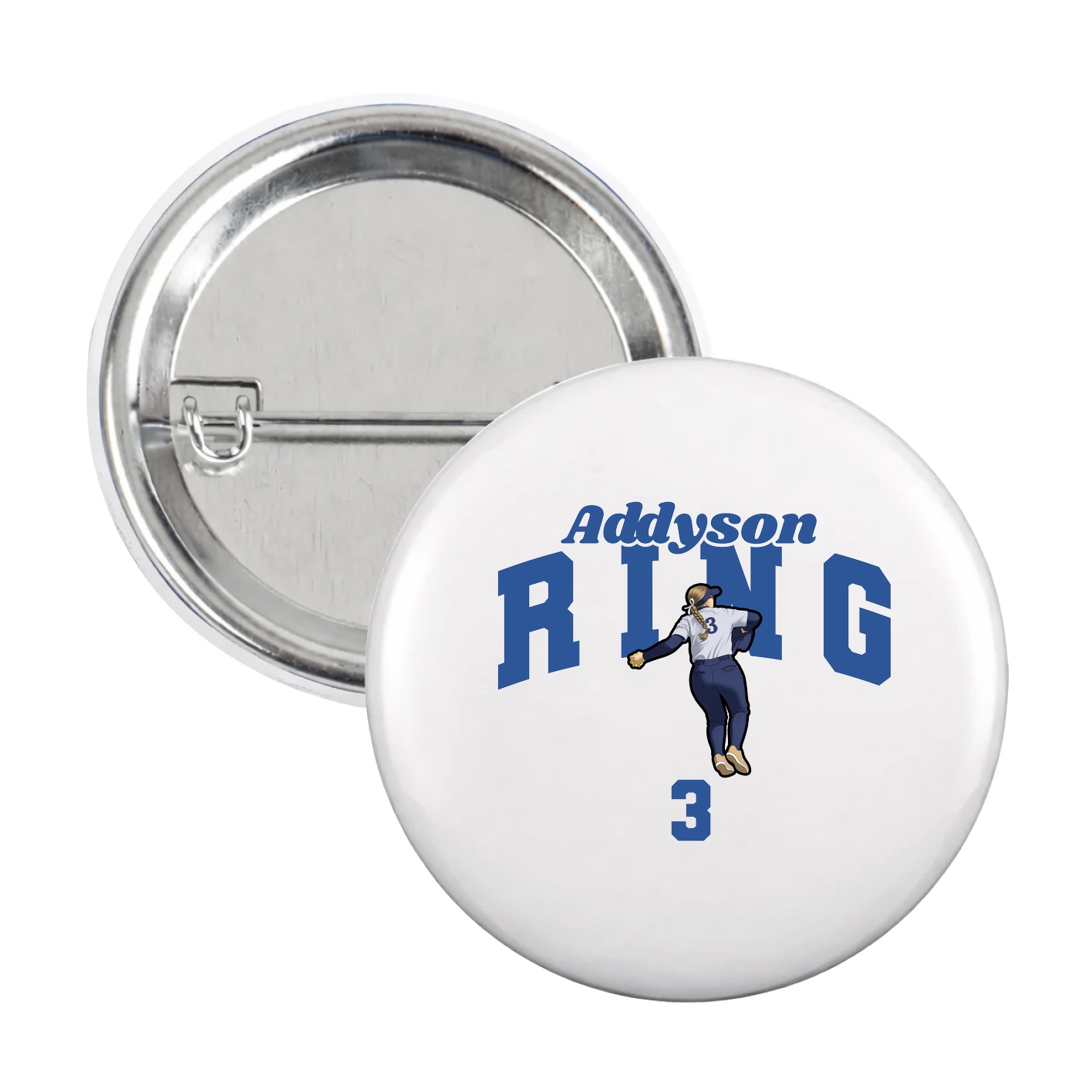 Game Day Button — Signature Arch in White