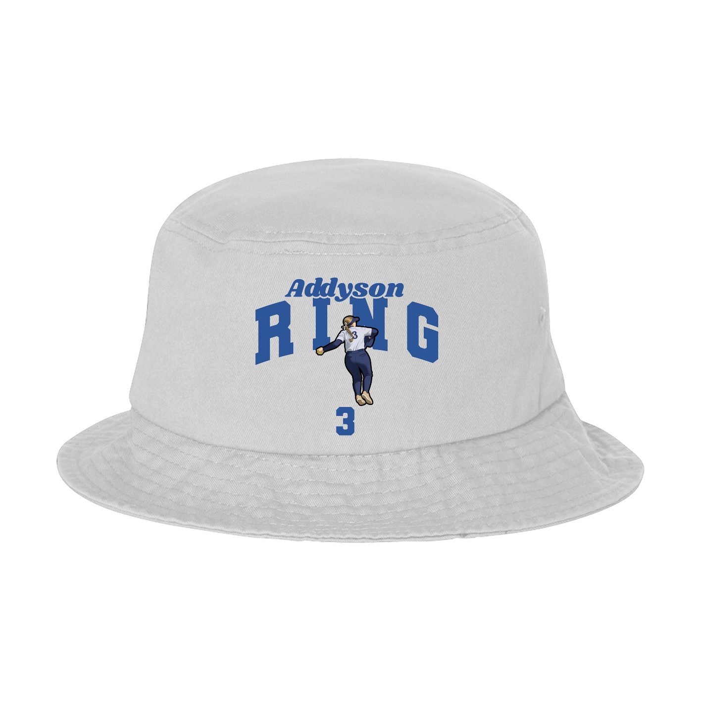 Bucket Cap — Signature Arch in White