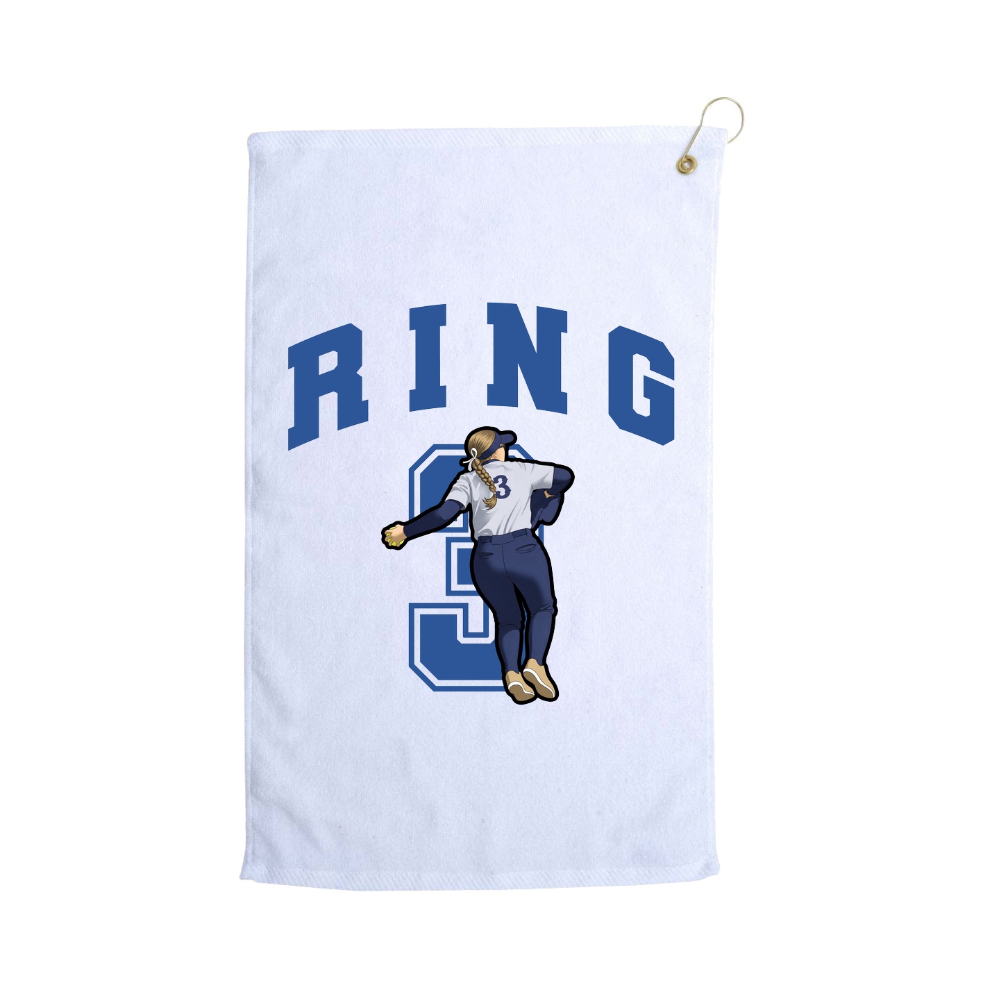 Golf Towel — Number in White