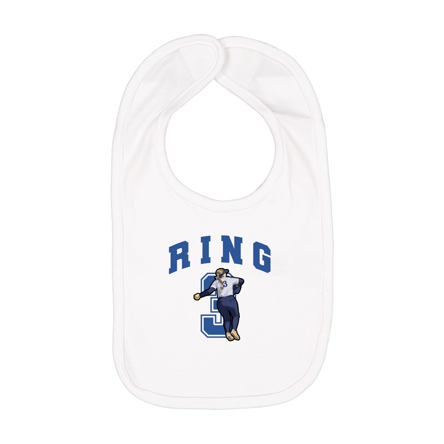 Infant Bib — Number in White