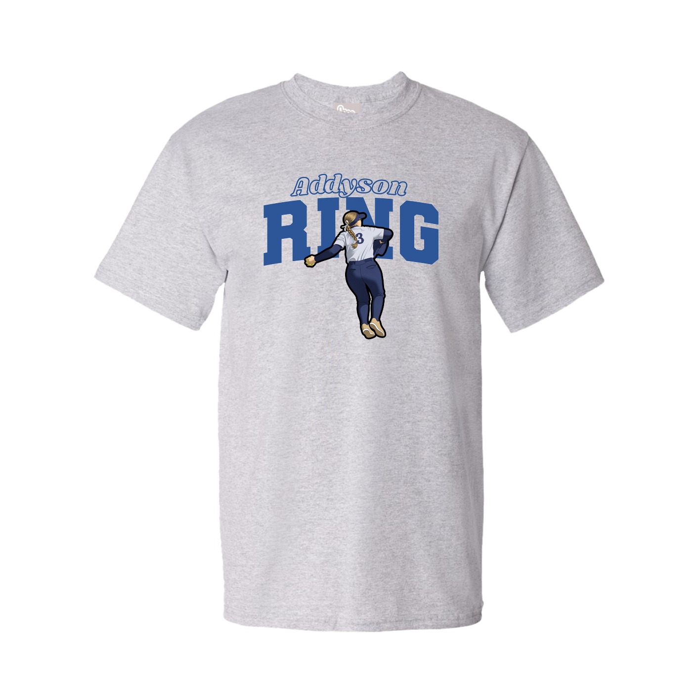 Youth Tee — Name Arch in Grey
