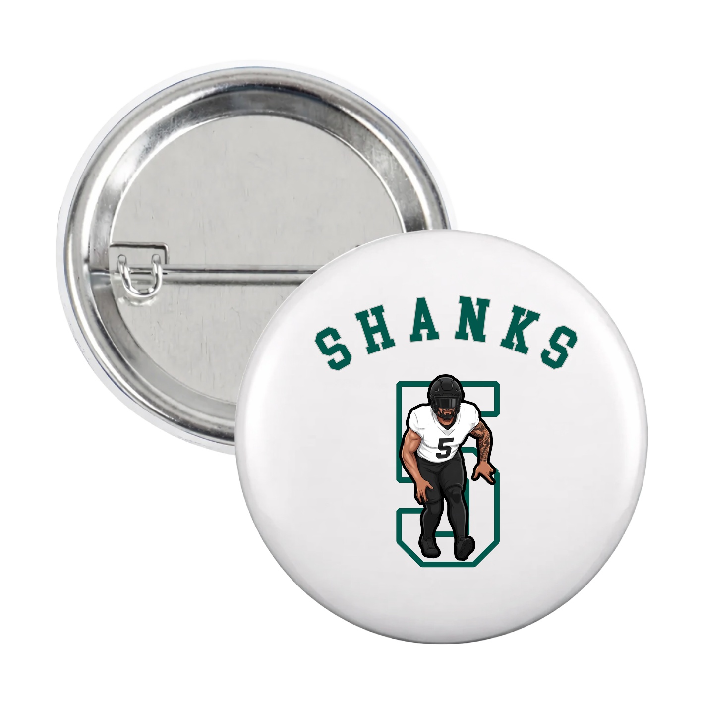 Game Day Button — Shirsey Arch in White