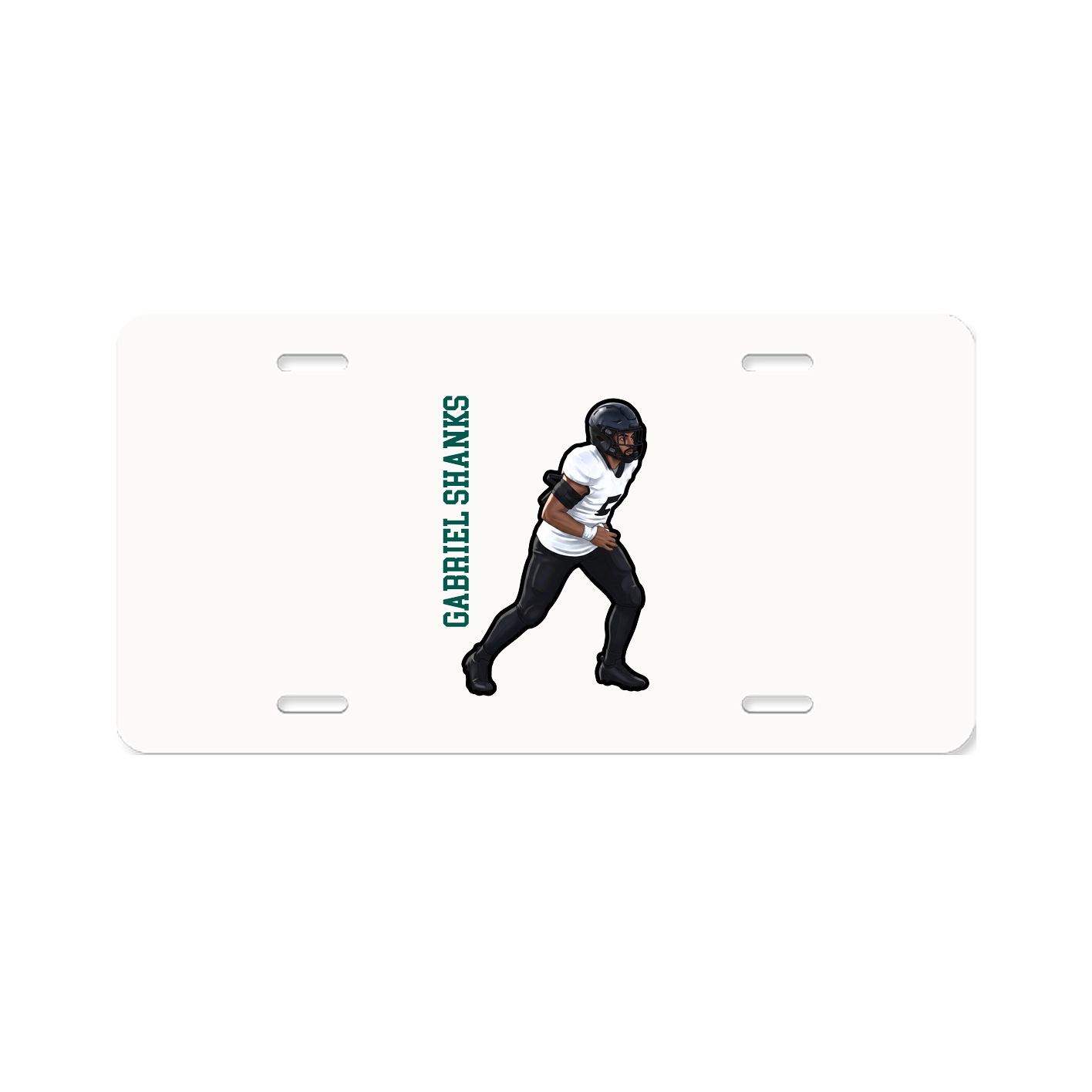 License Plate — Name Vertical in Classic