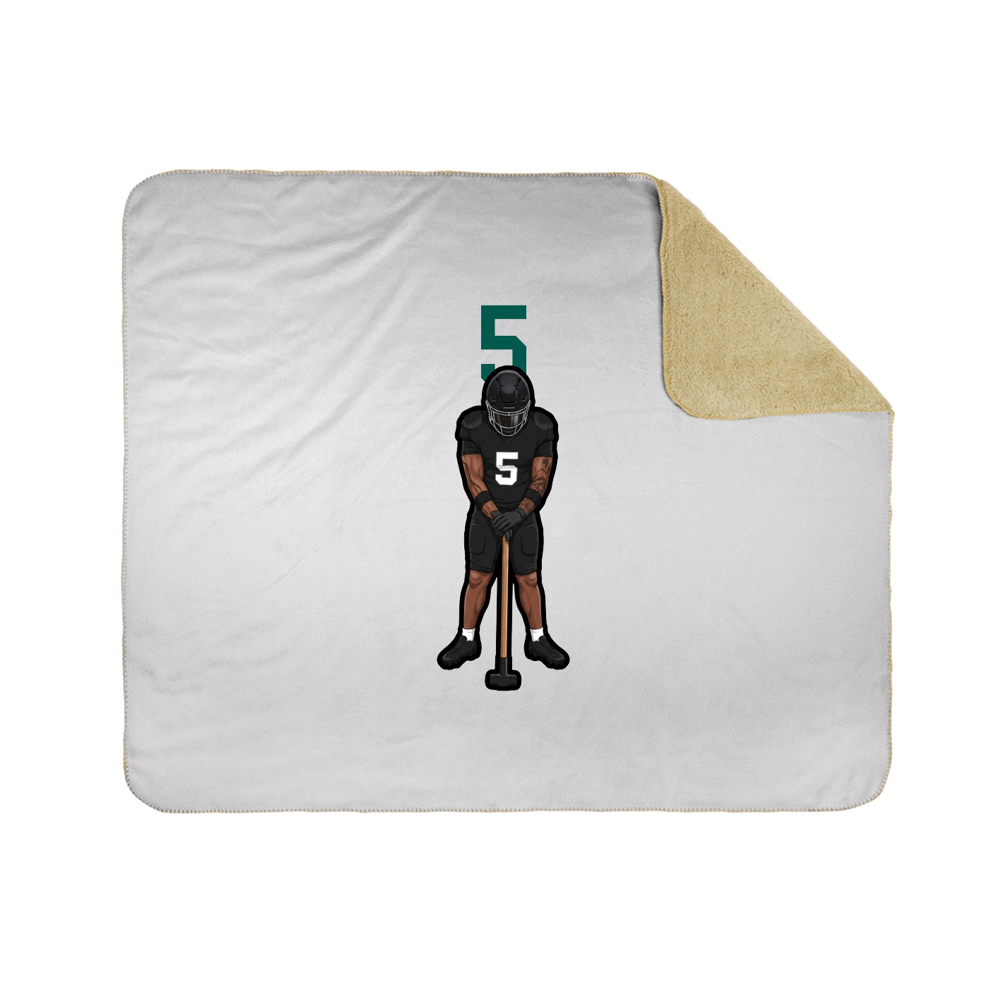 Throw Blanket — Number Top in White