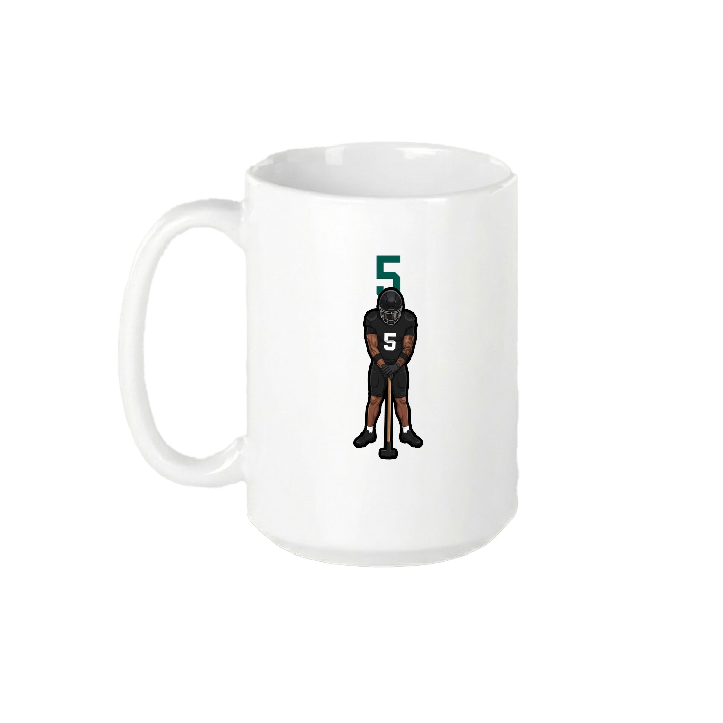 15oz Coffee Mug — Number Top in White