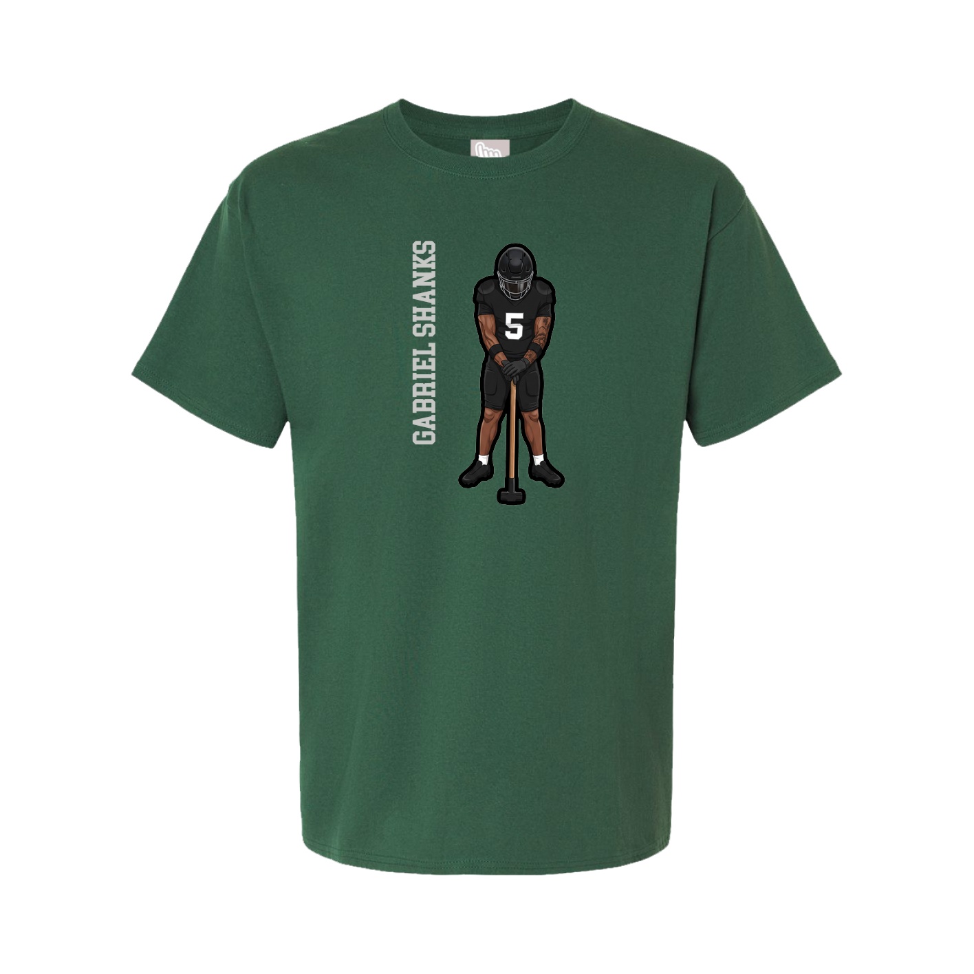 Tee — Name Vertical in Green