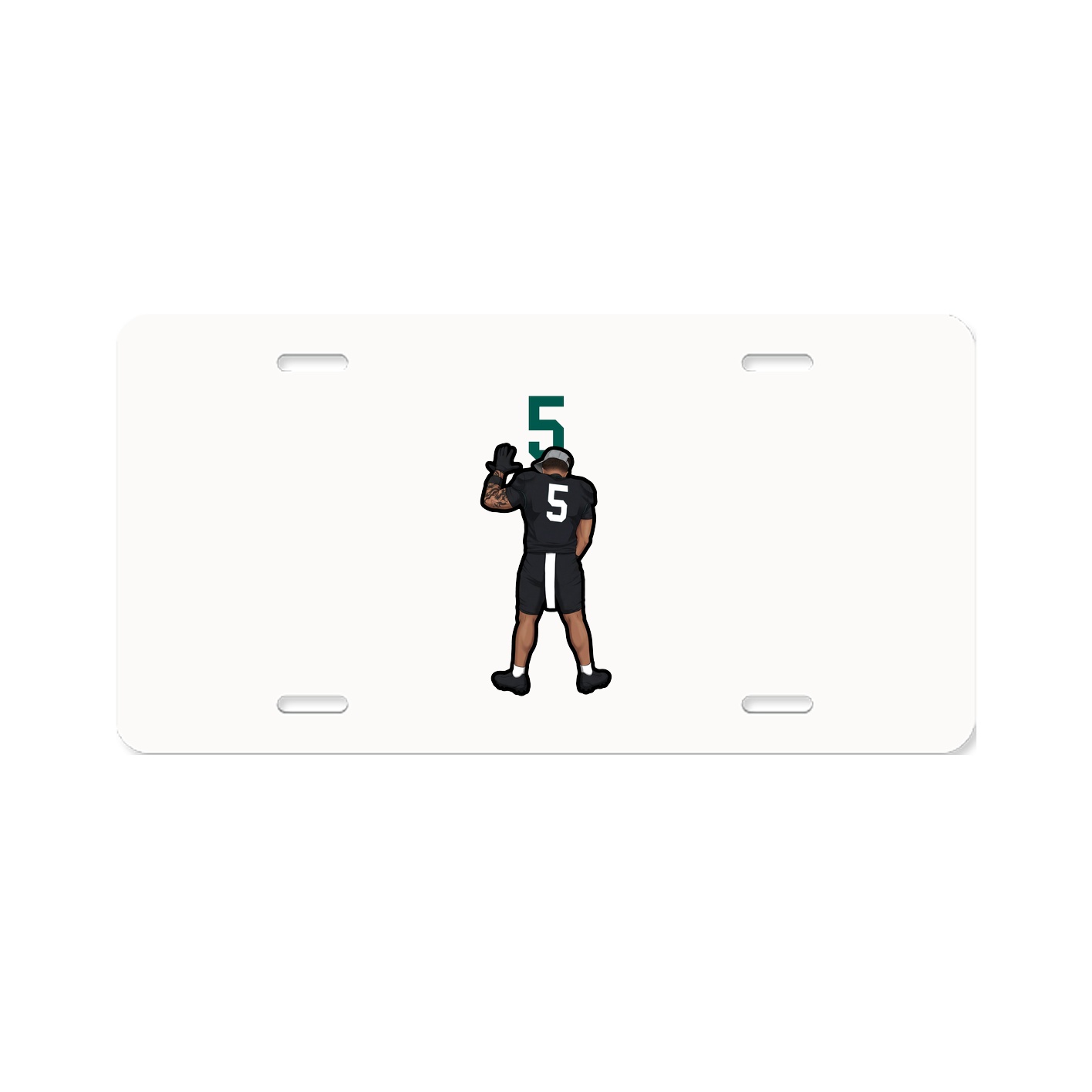 License Plate — Number Top in Classic