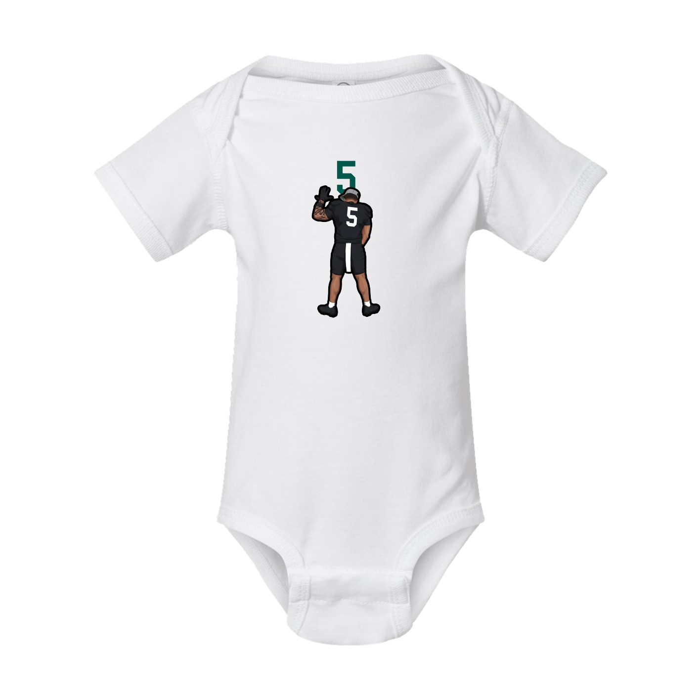 Baby Onesie — Number Top in White