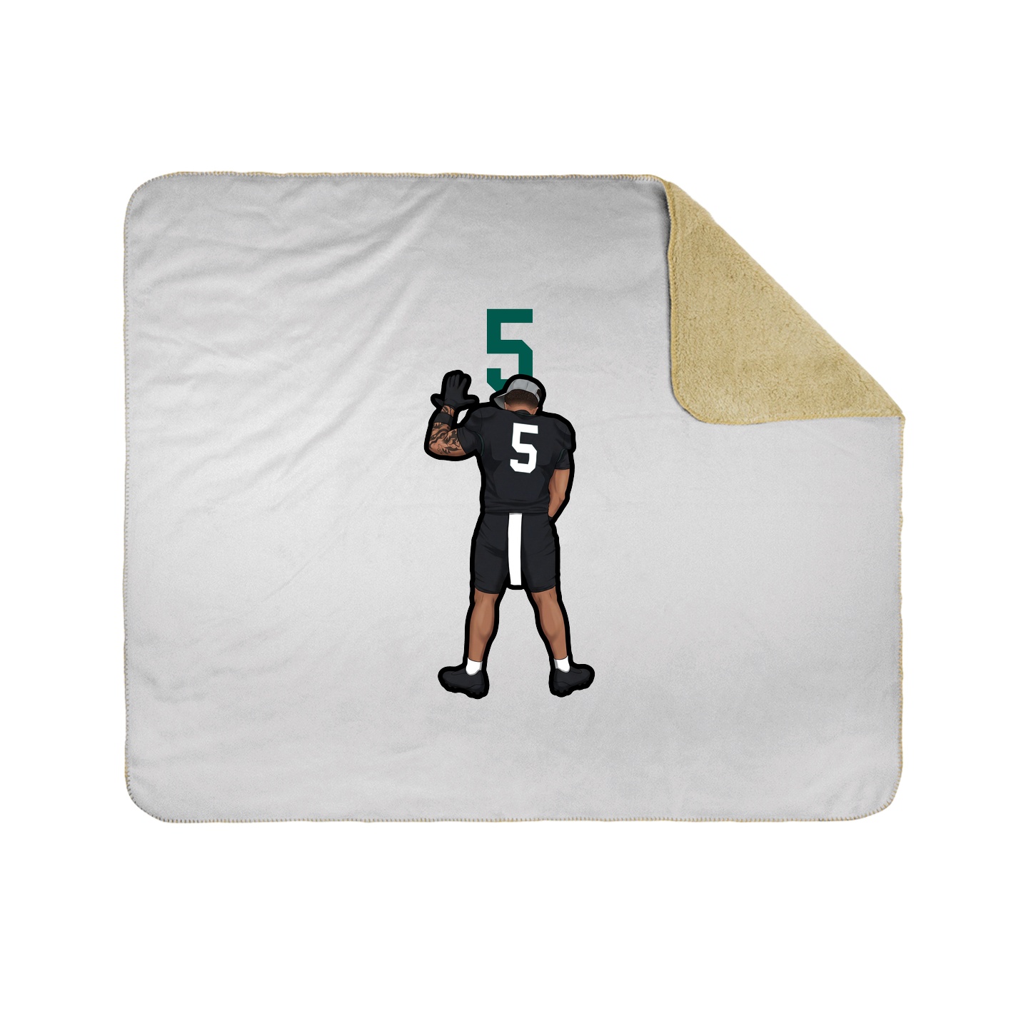 Throw Blanket — Number Top in White