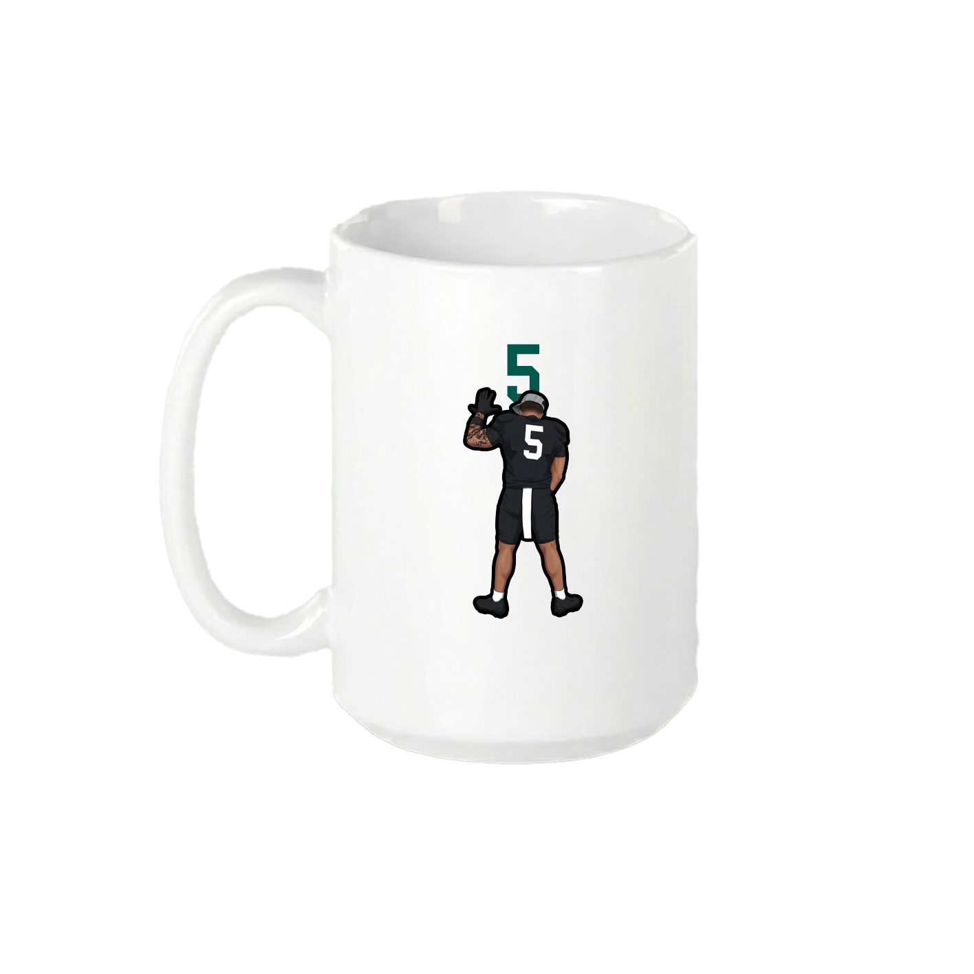15oz Coffee Mug — Number Top in White