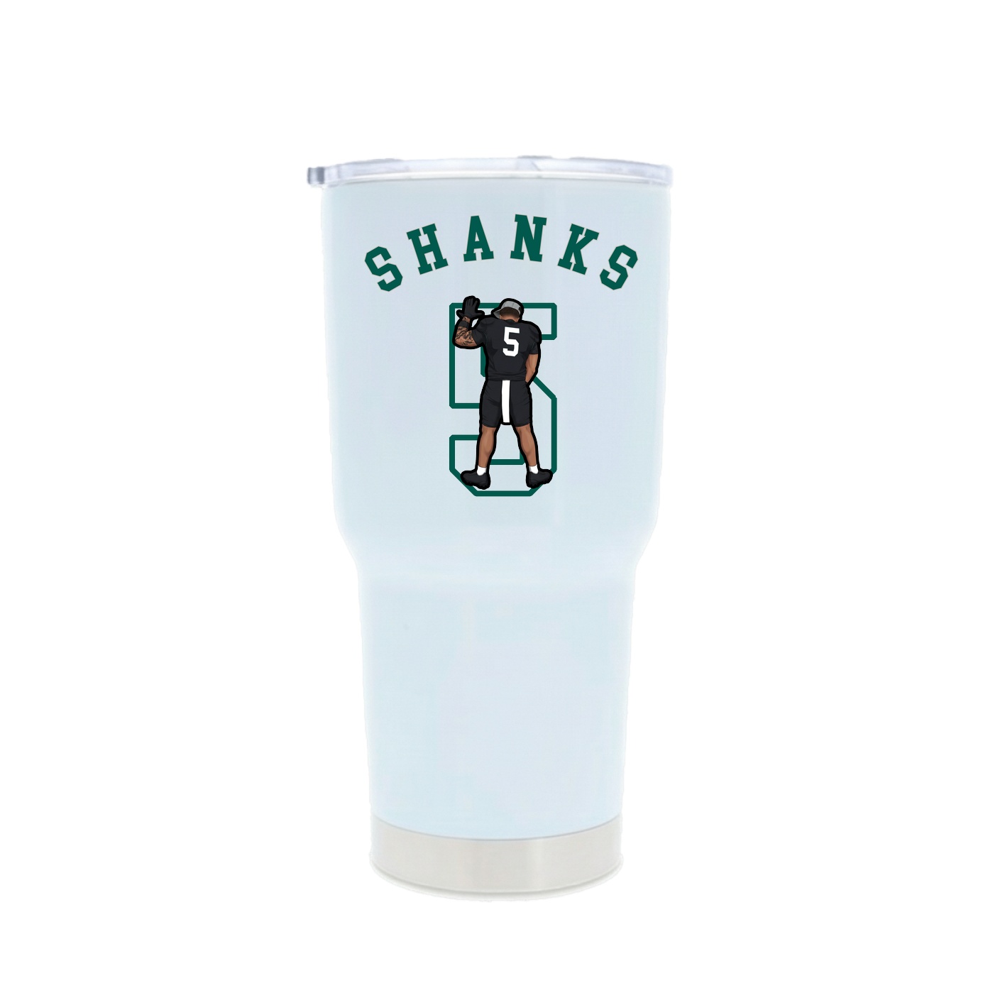 30oz Stainless Steel Tumbler — Shirsey Arch in White